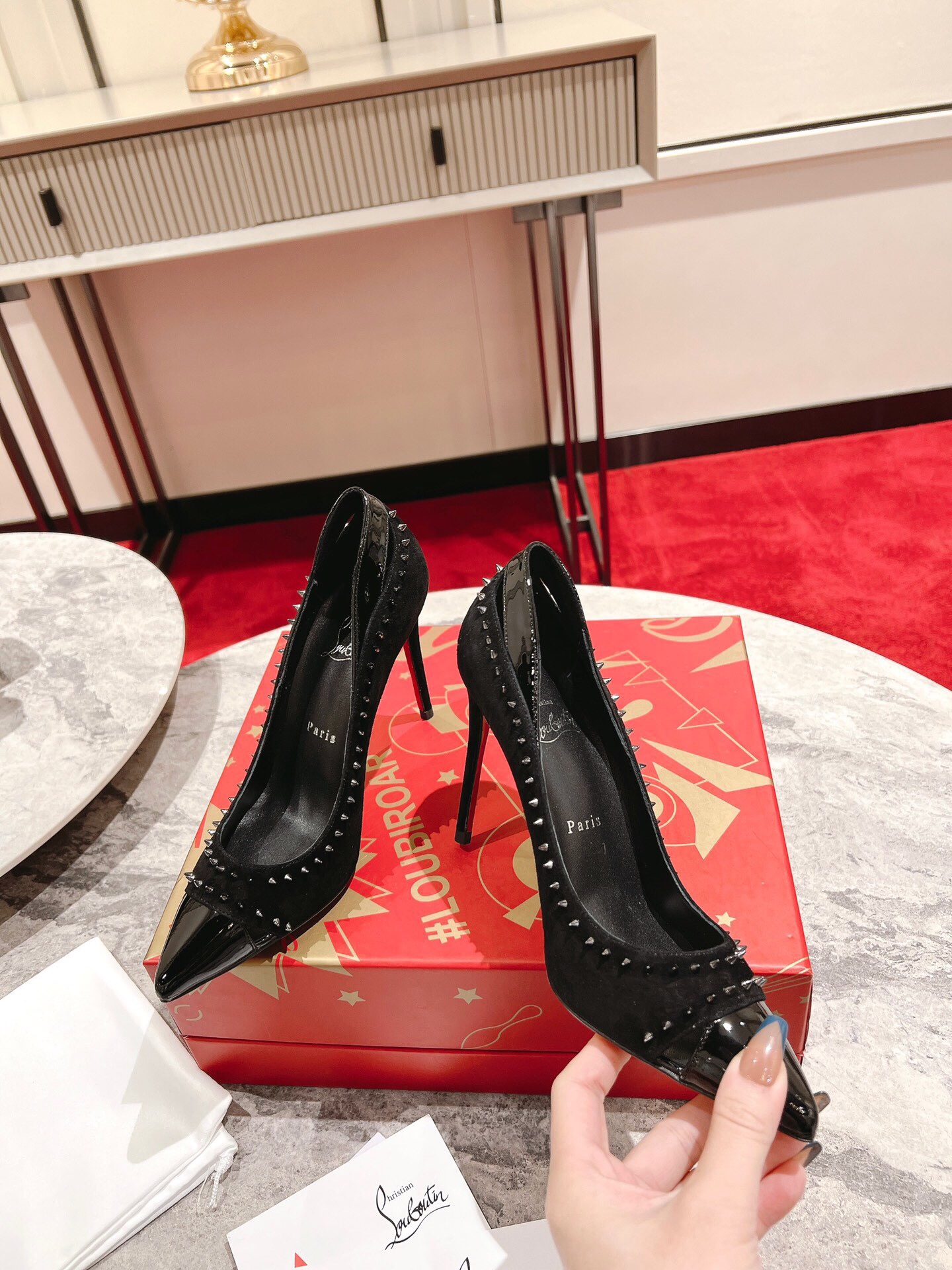 Christian Louboutin Duvette Spikes Pumps Size 35-41