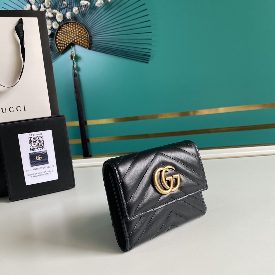 Gucci GG Marmont Women Mens Wallet Purse 12.5*10*3cm