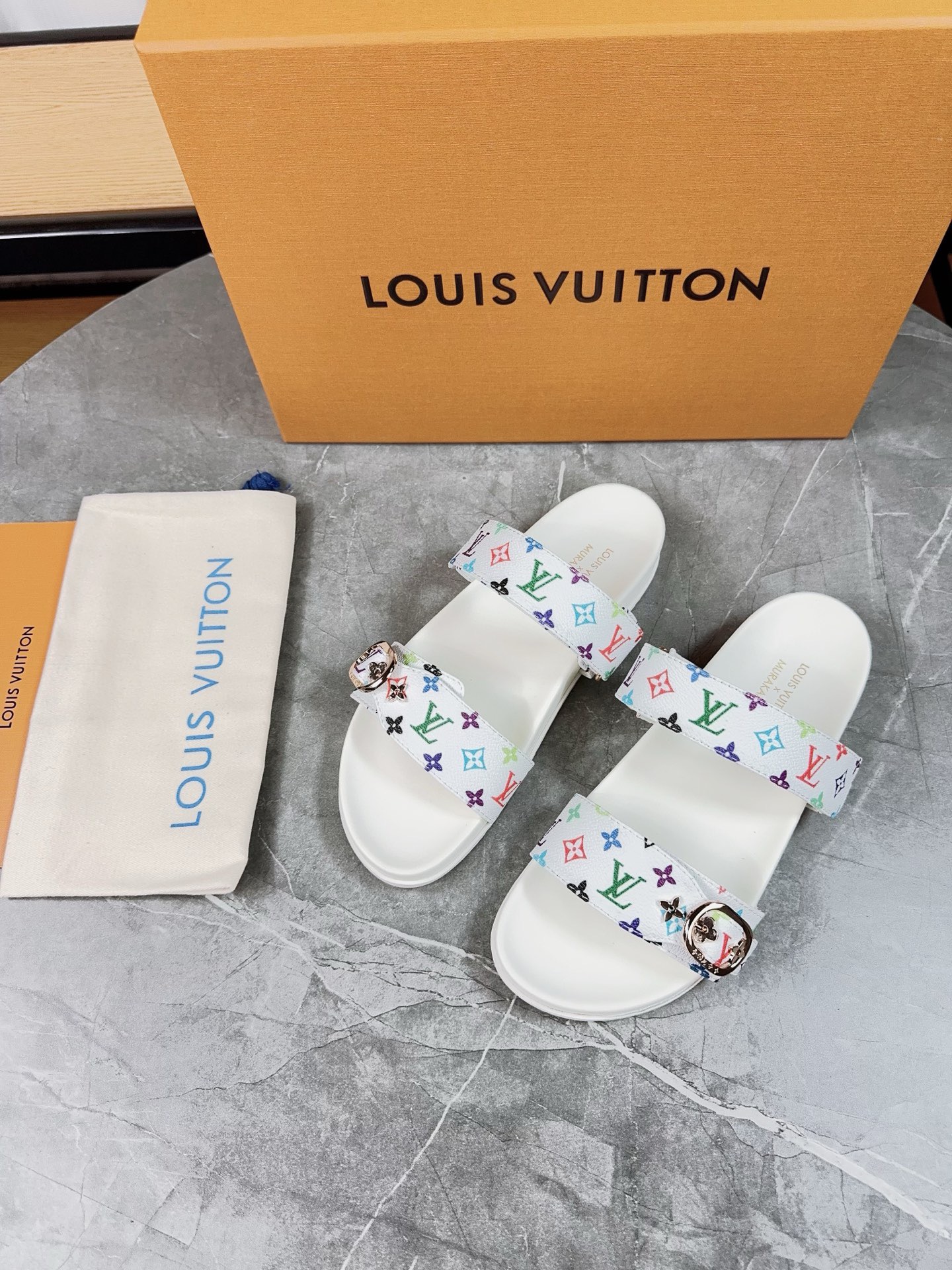 Louis Vuitton Pool Pillow Flat Comfort Slippers Size 36-46