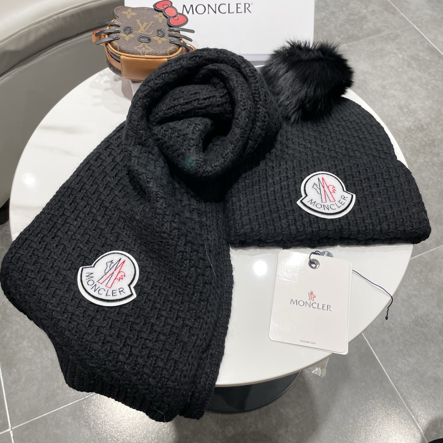 Moncler Knitted Hat+Scarf