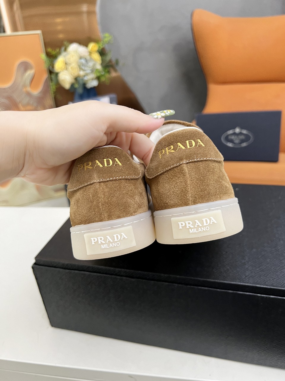 Prada Lane Deer Leather Sneakers Size 36-45