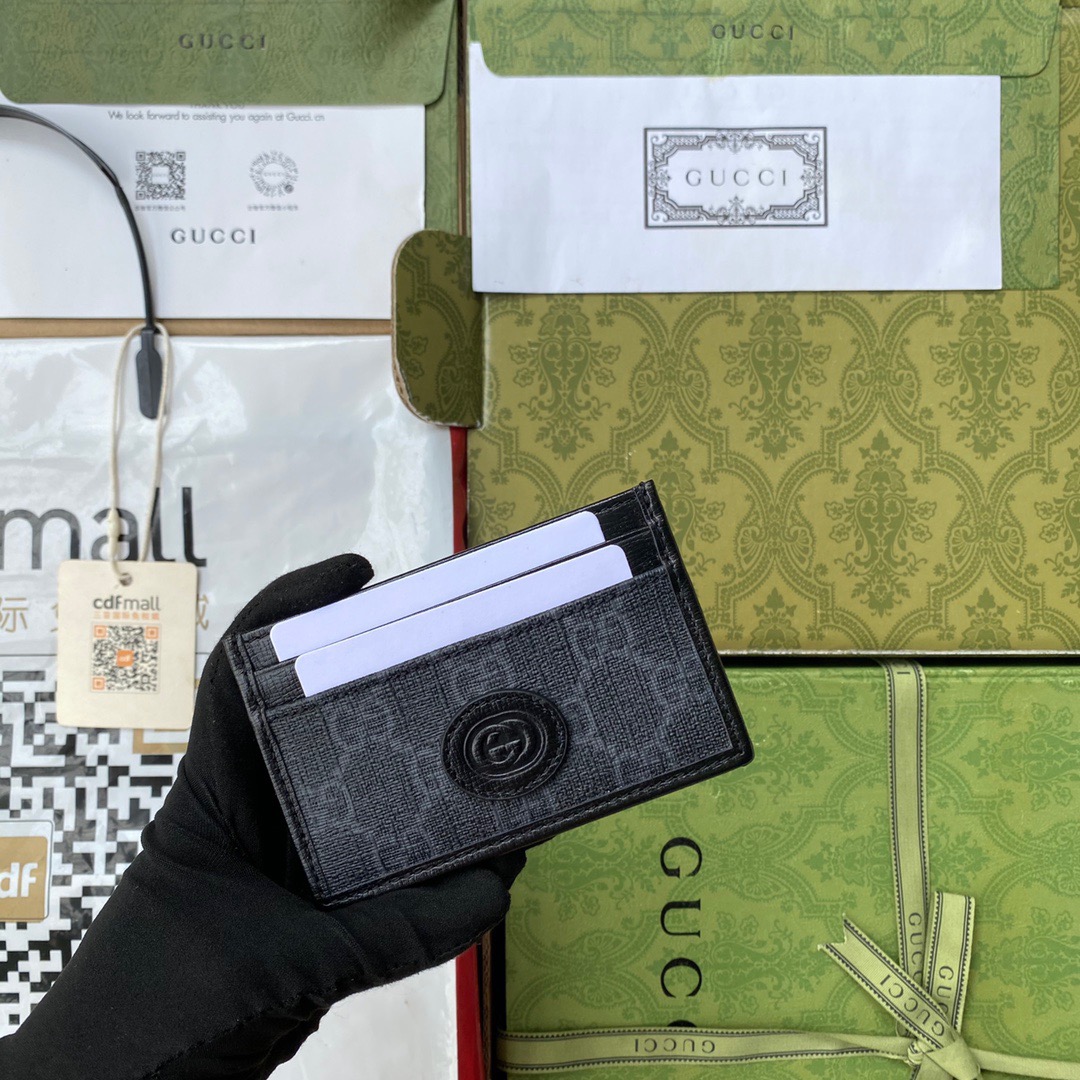 Gucci GG Card case with Interlocking Size 10*7cm Style: 673002