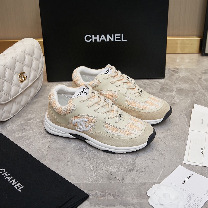 Chanel 2024 New Coton Tweed Sneaker Size 36-46