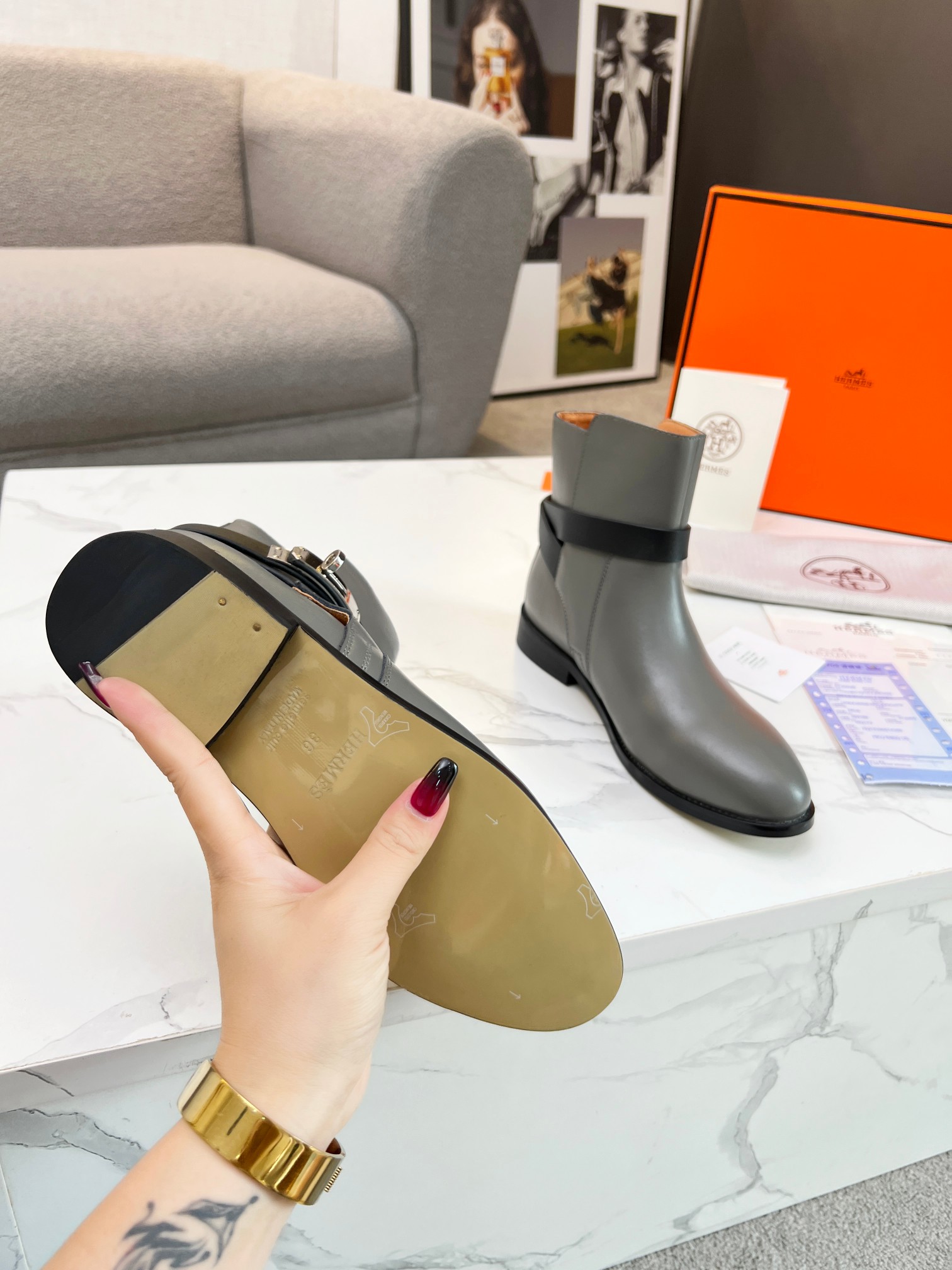 Hermes Women Kelly Boots Size 36-41