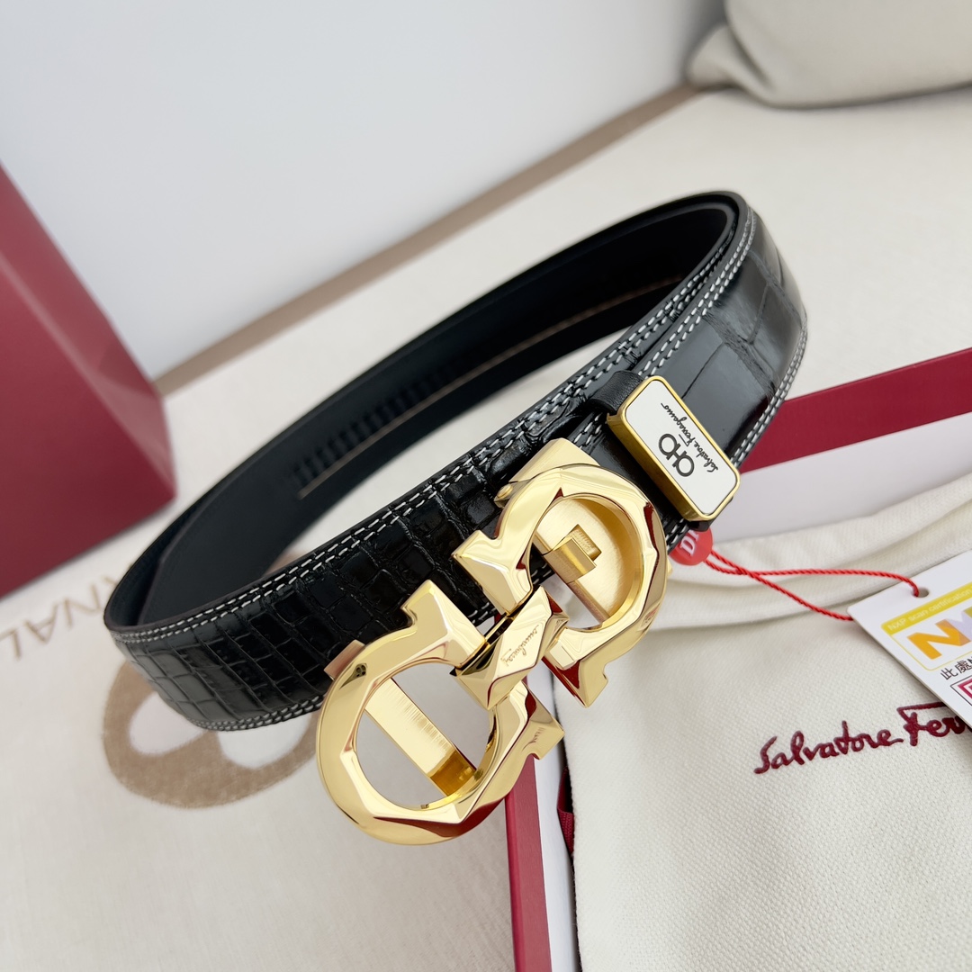Ferragamo Men Belt Width 3.5cm