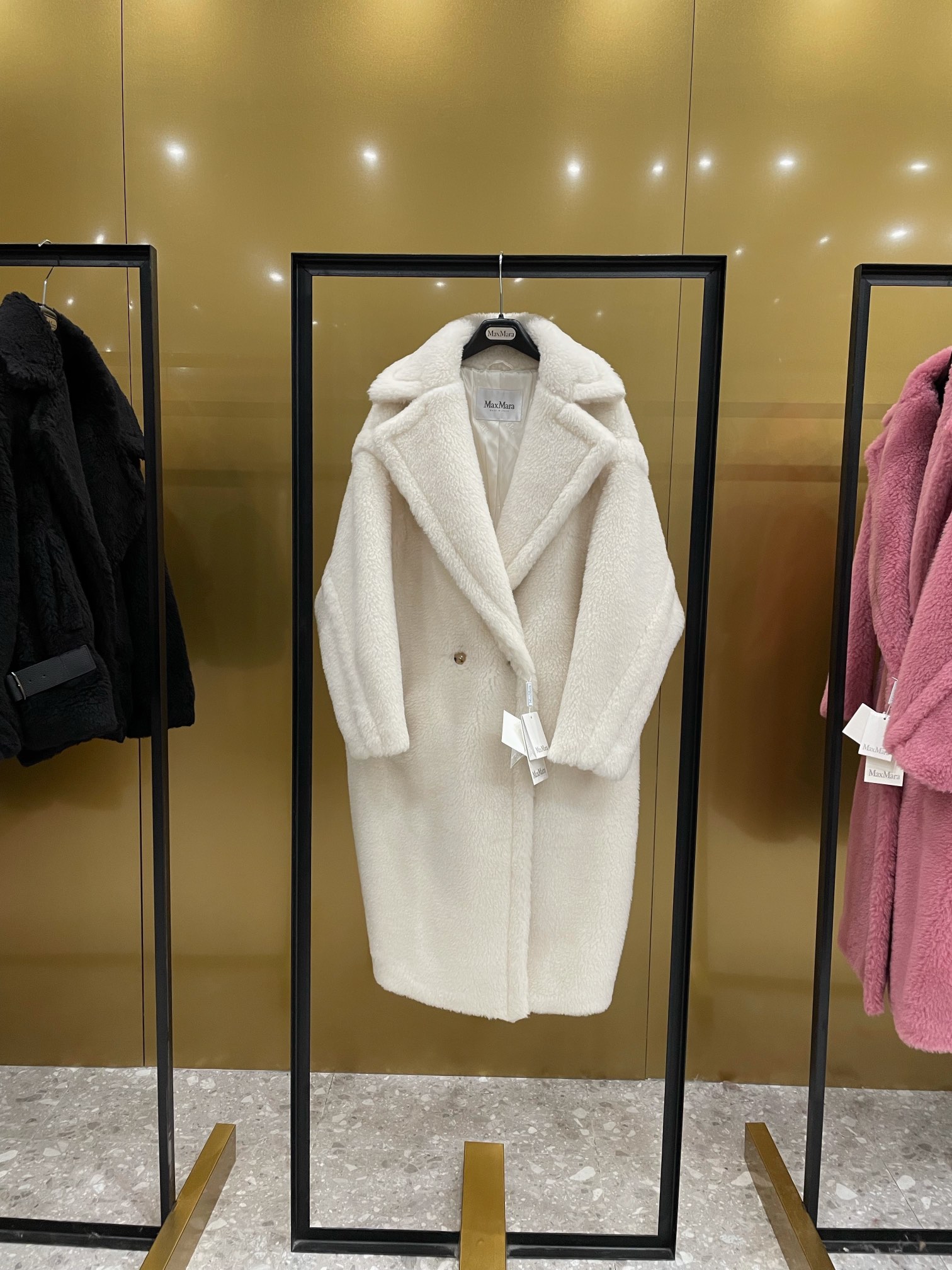 Max Mara Teddy fur long coat Size XS-M