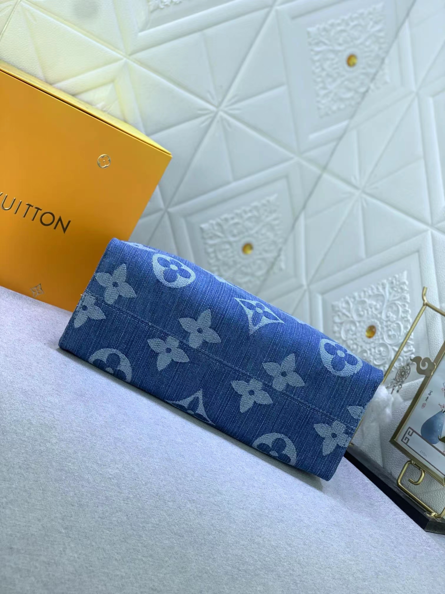 Louis Vuitton Onthego Denim Cowboy Women Handbag 35*27*14cm