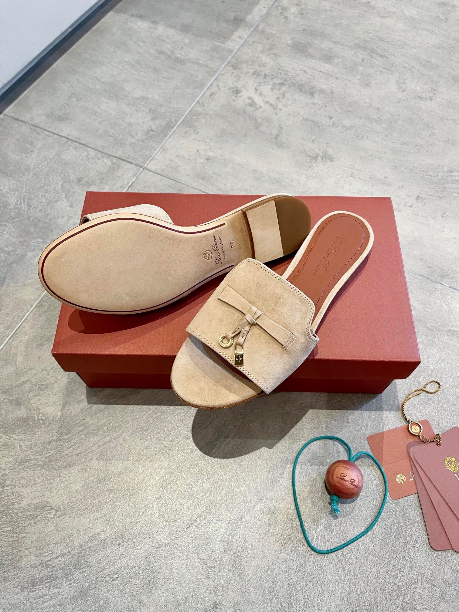 Loro Piana Charms Slipper Women Slippers Size 36-41