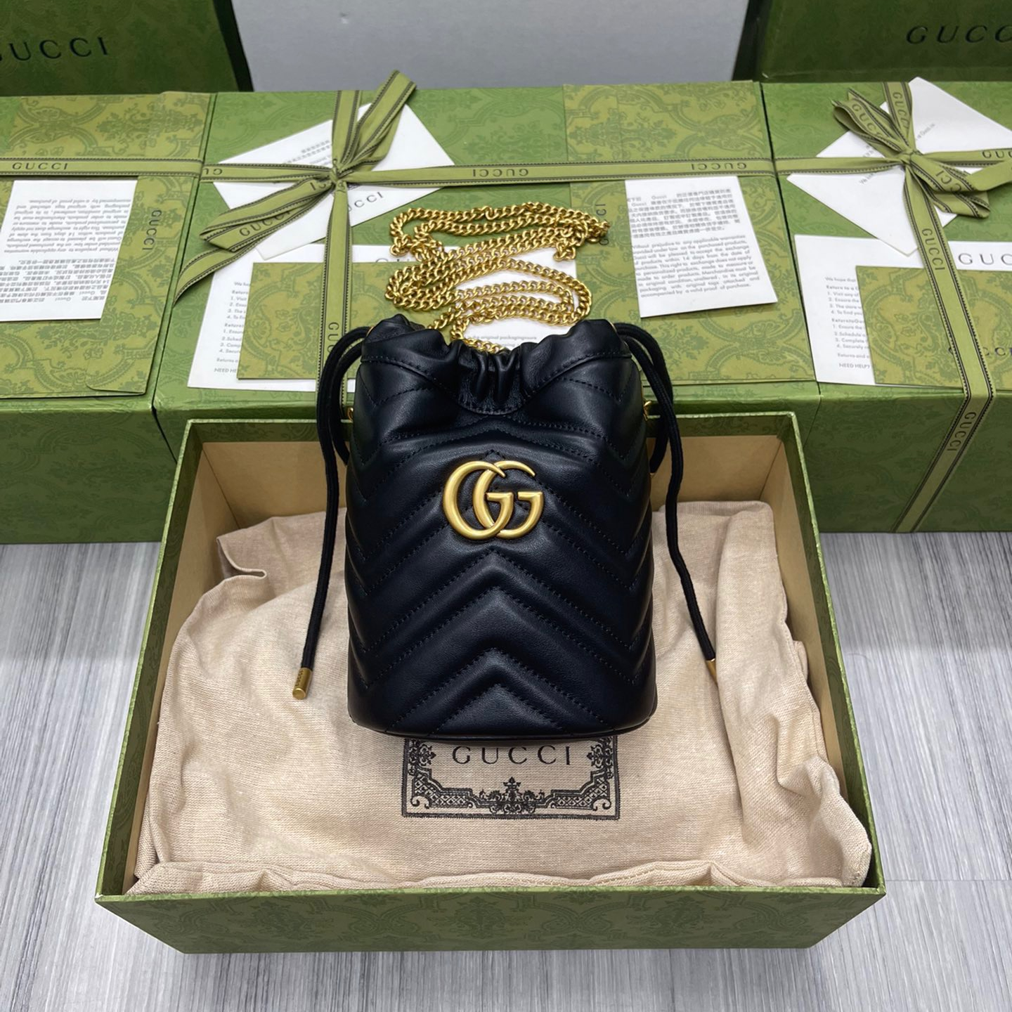 Gucci GG Marmont Bucket Bags For Women Size 17*13cm