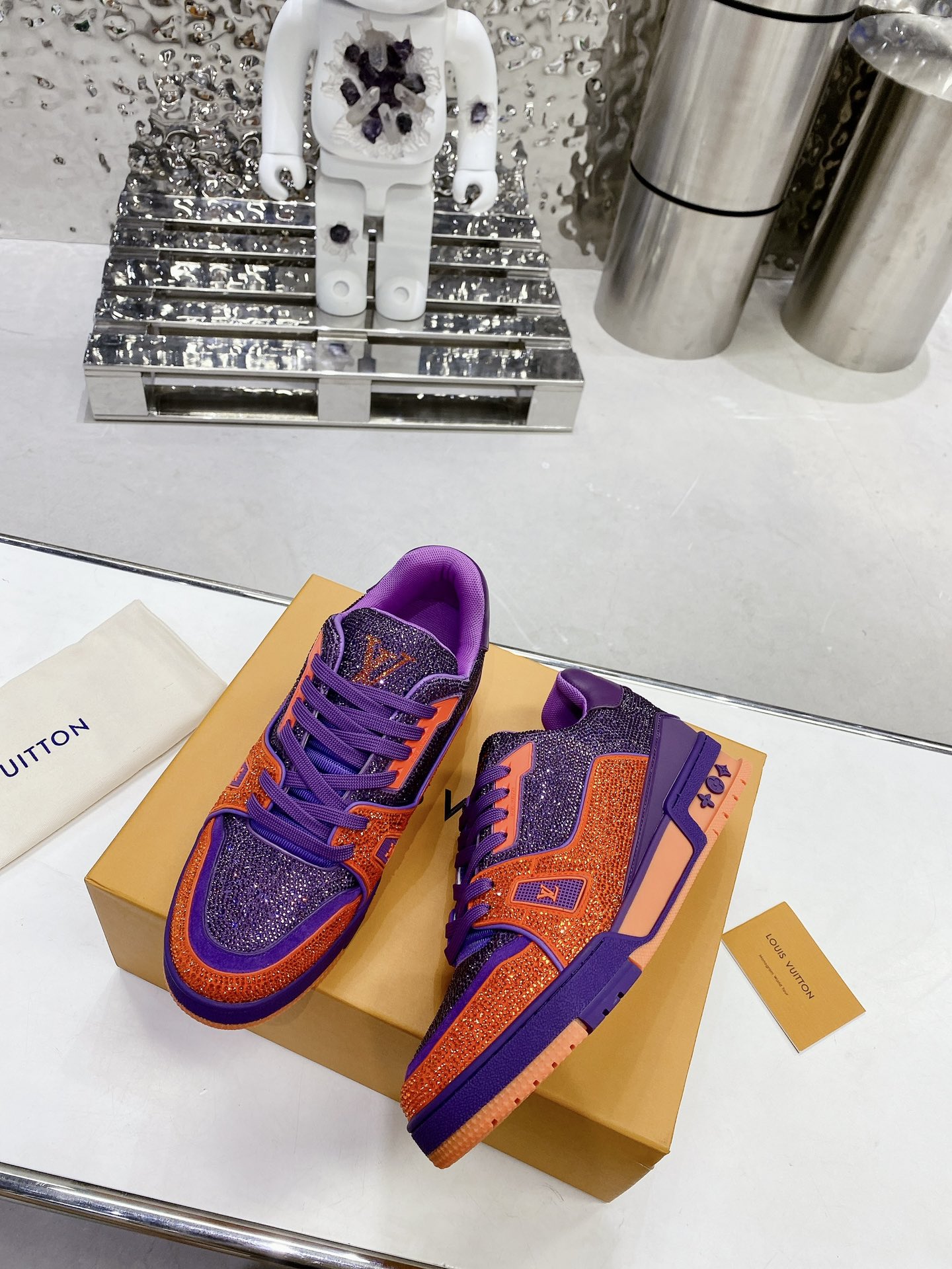 Louis Vuitton LV Trainer Diamond Sneaker Size 36-46