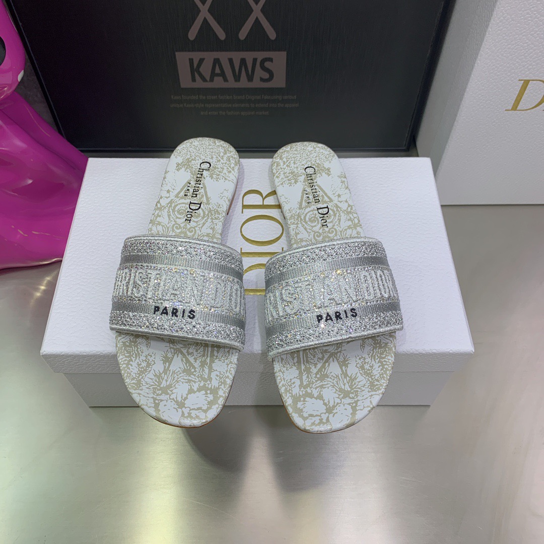 Dior Dway With Diamond Slippers Size 35-41 7-Color