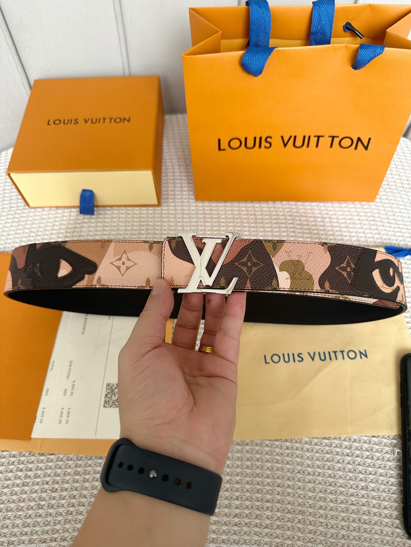 Louis Vuitton Men Belt Width 4cm