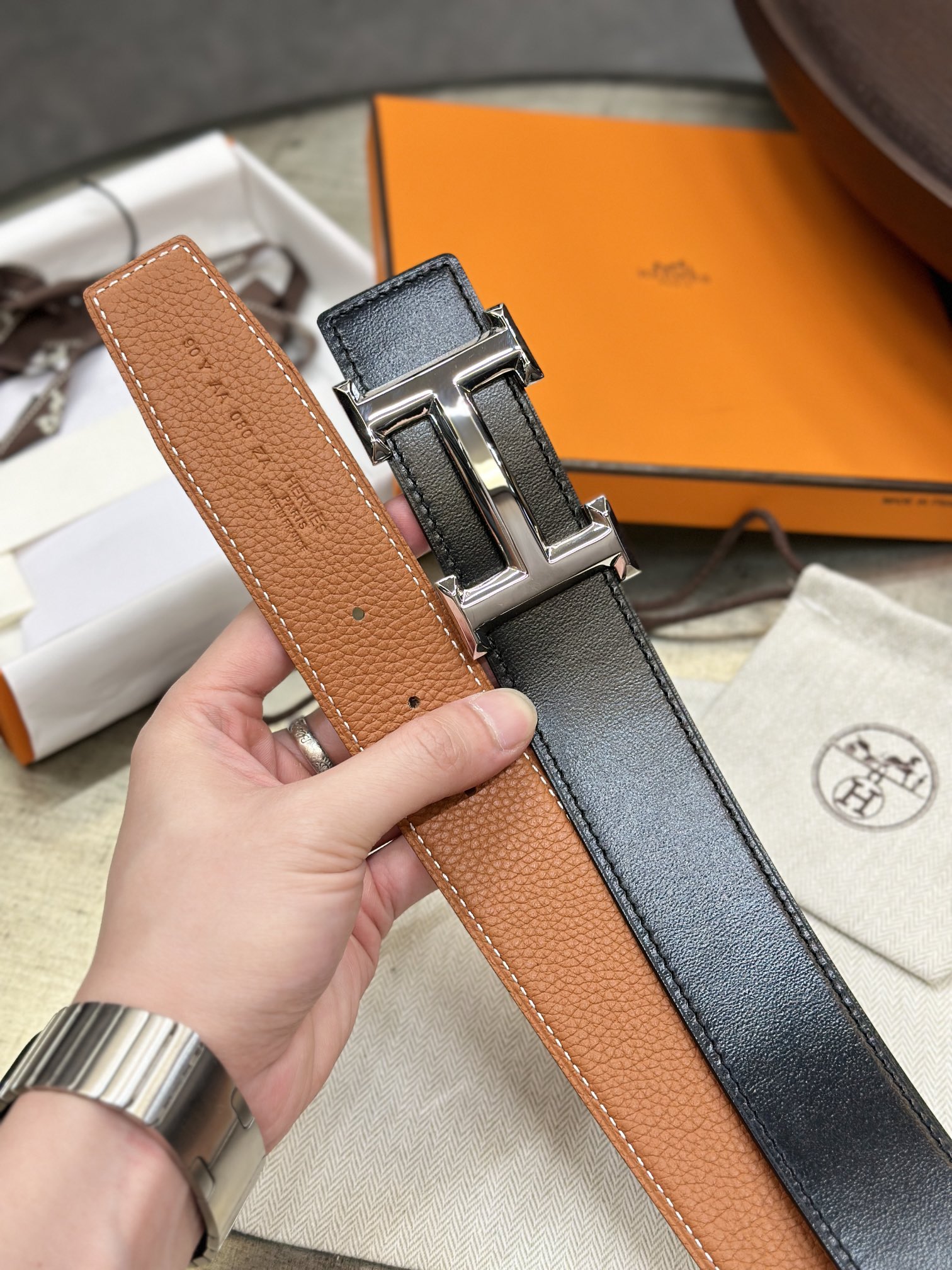 Hermes Men Belt Width 3.8cm