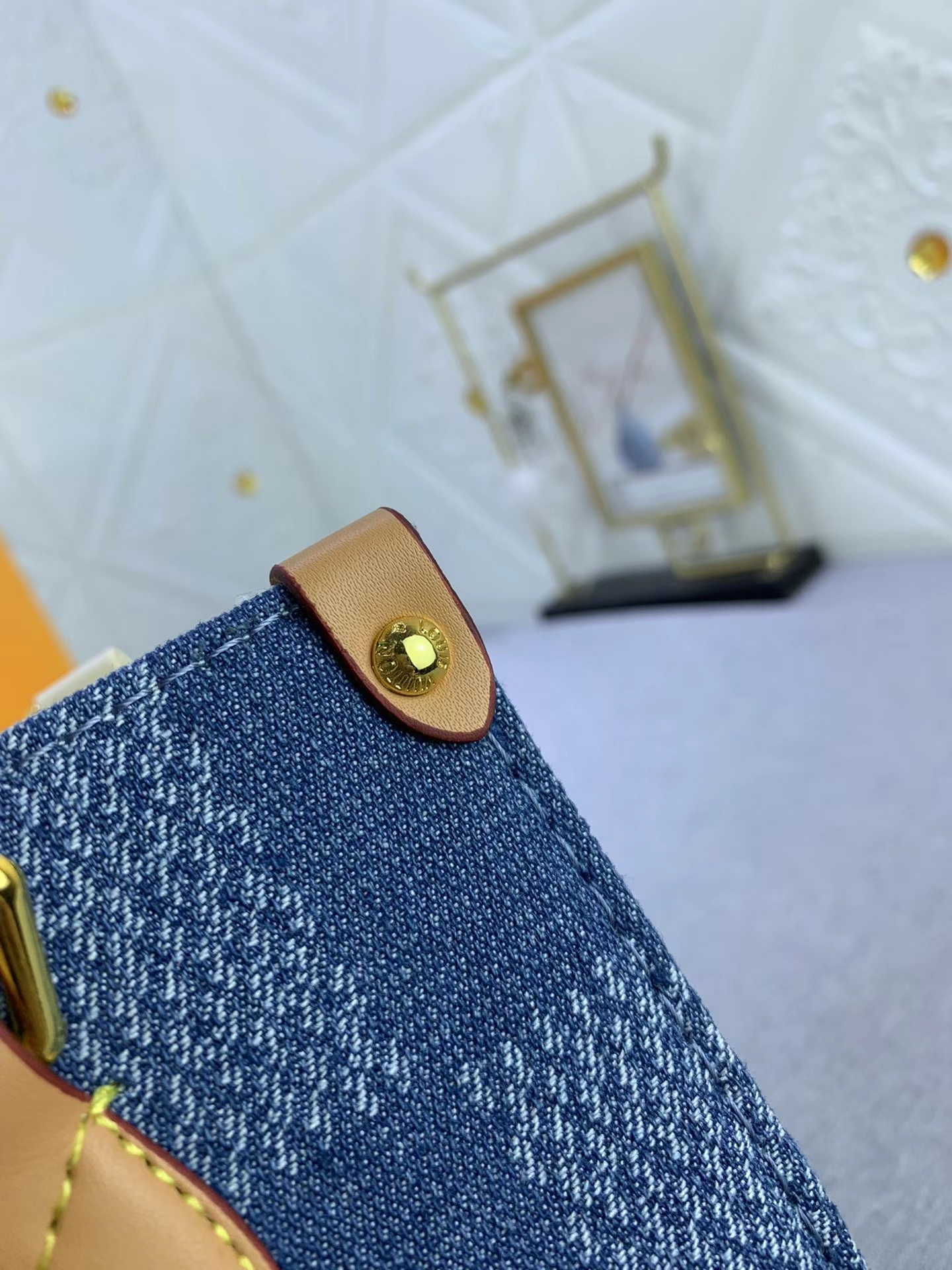 Louis Vuitton Monogram Reverse Giant Toron Denim Cowboy Women Shopping Bags 25*19*11.5cm