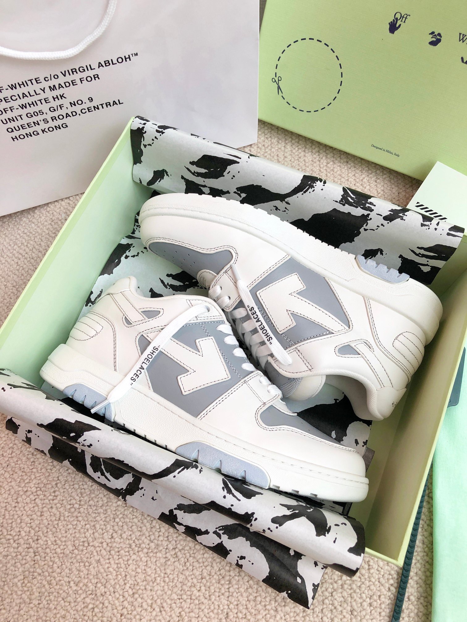 OFF White Out of Office Calf Leather Sneaker Size 36-45