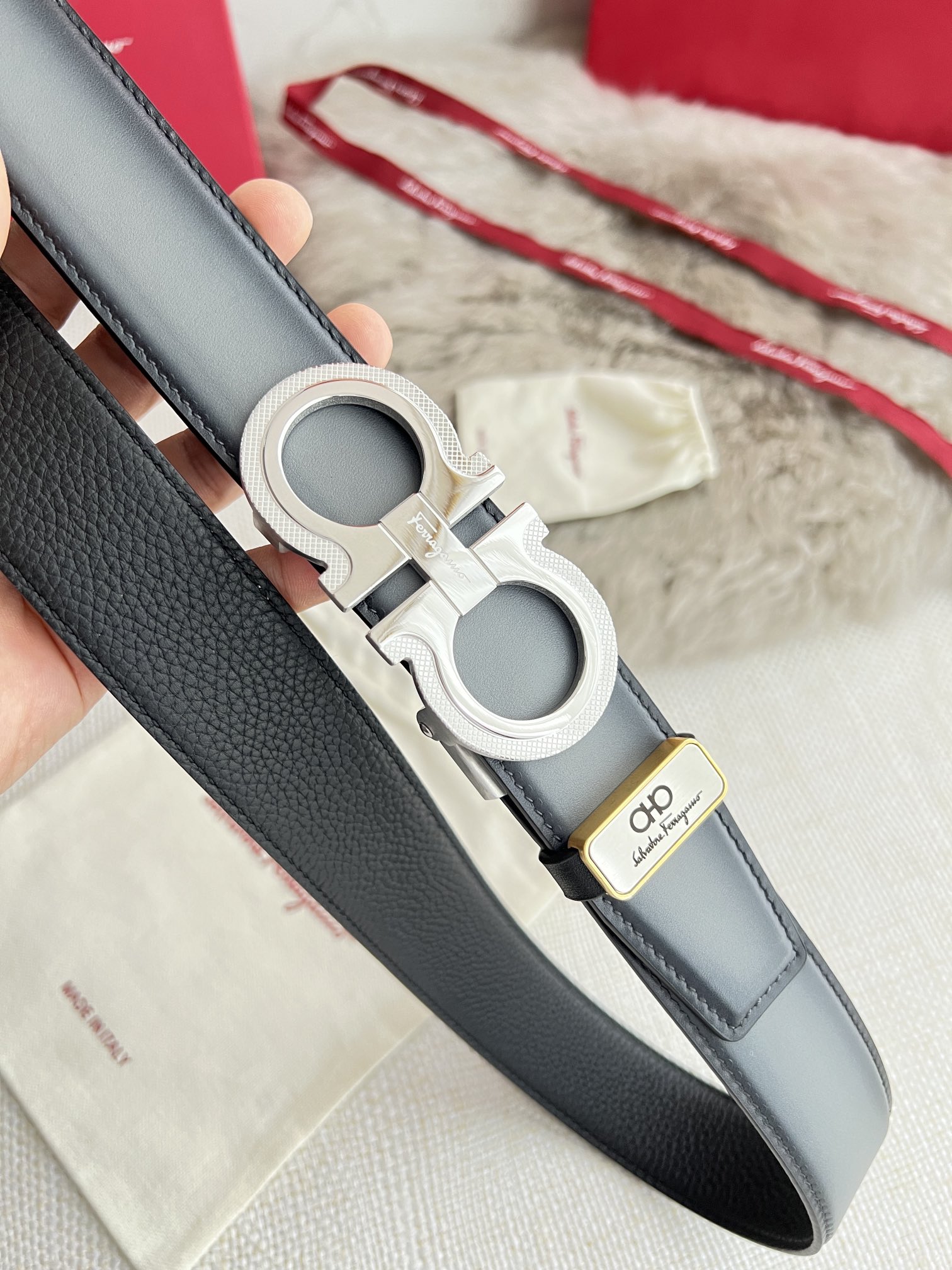 Ferragamo Men Belt Width 3.5cm