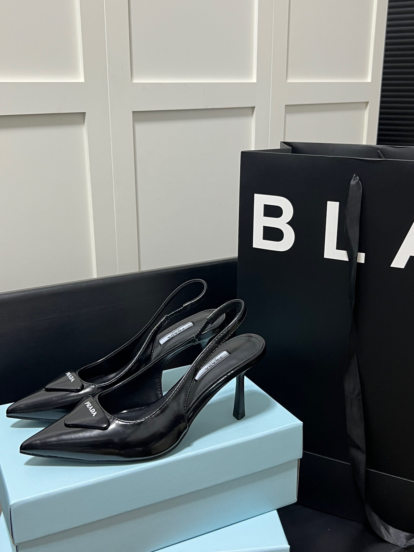 Prada Brushed Leather Slingback Pumps Size 35-41 3-Color