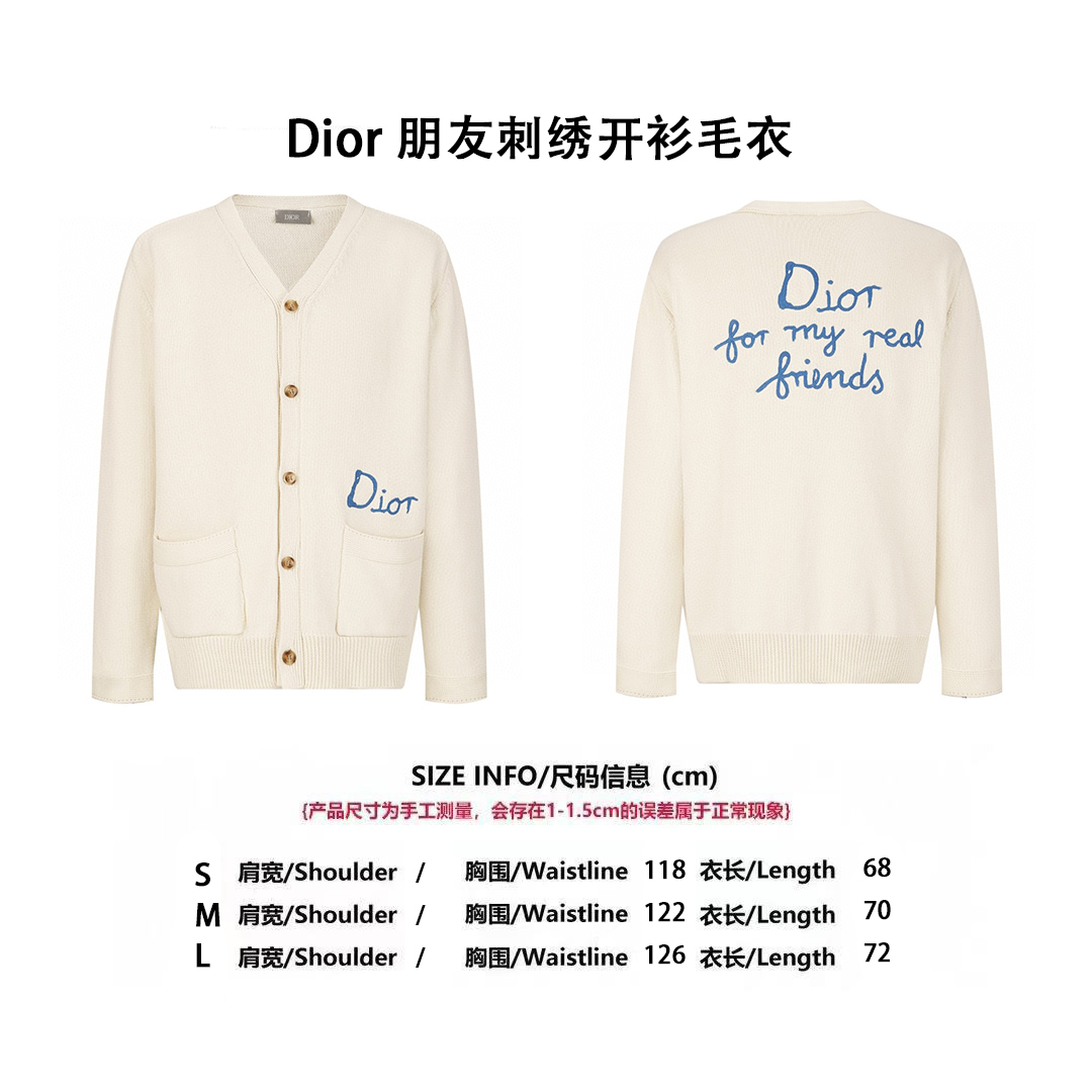 Dior New Sweatshirt Embroider Size S-L