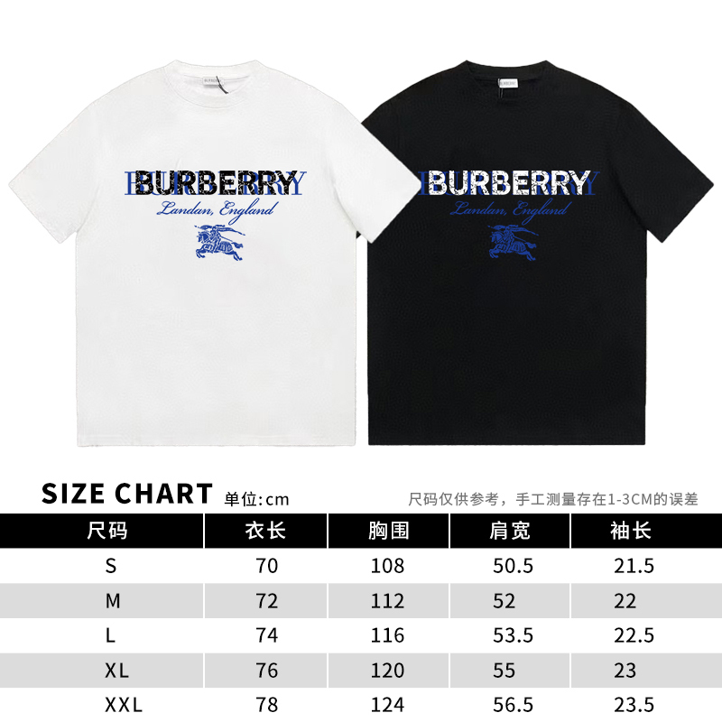 Burberry Unisex T Shirt Size S-XXL