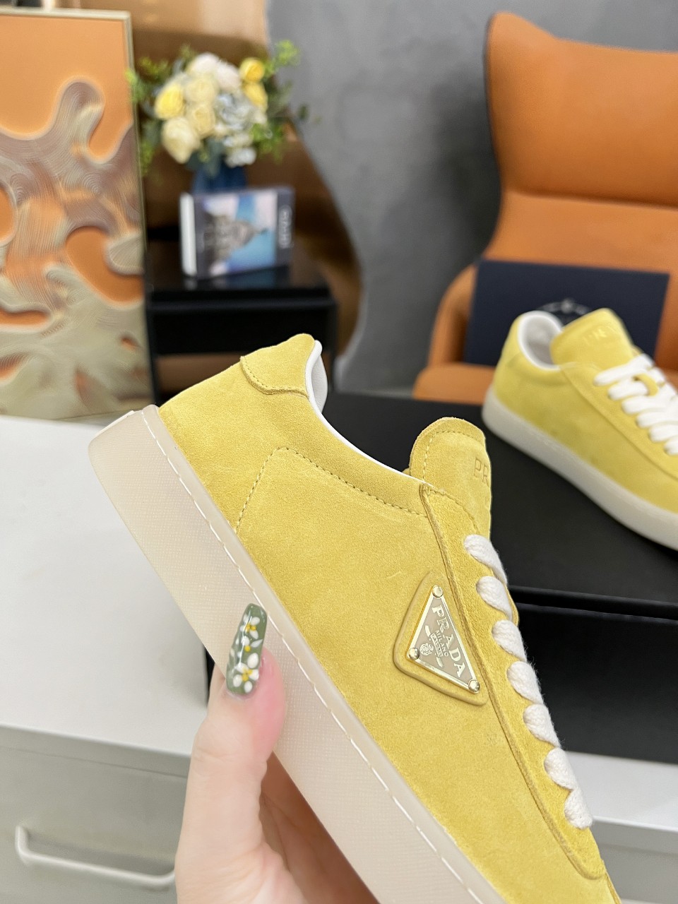 Prada Lane Deer Leather Sneakers Size 36-45