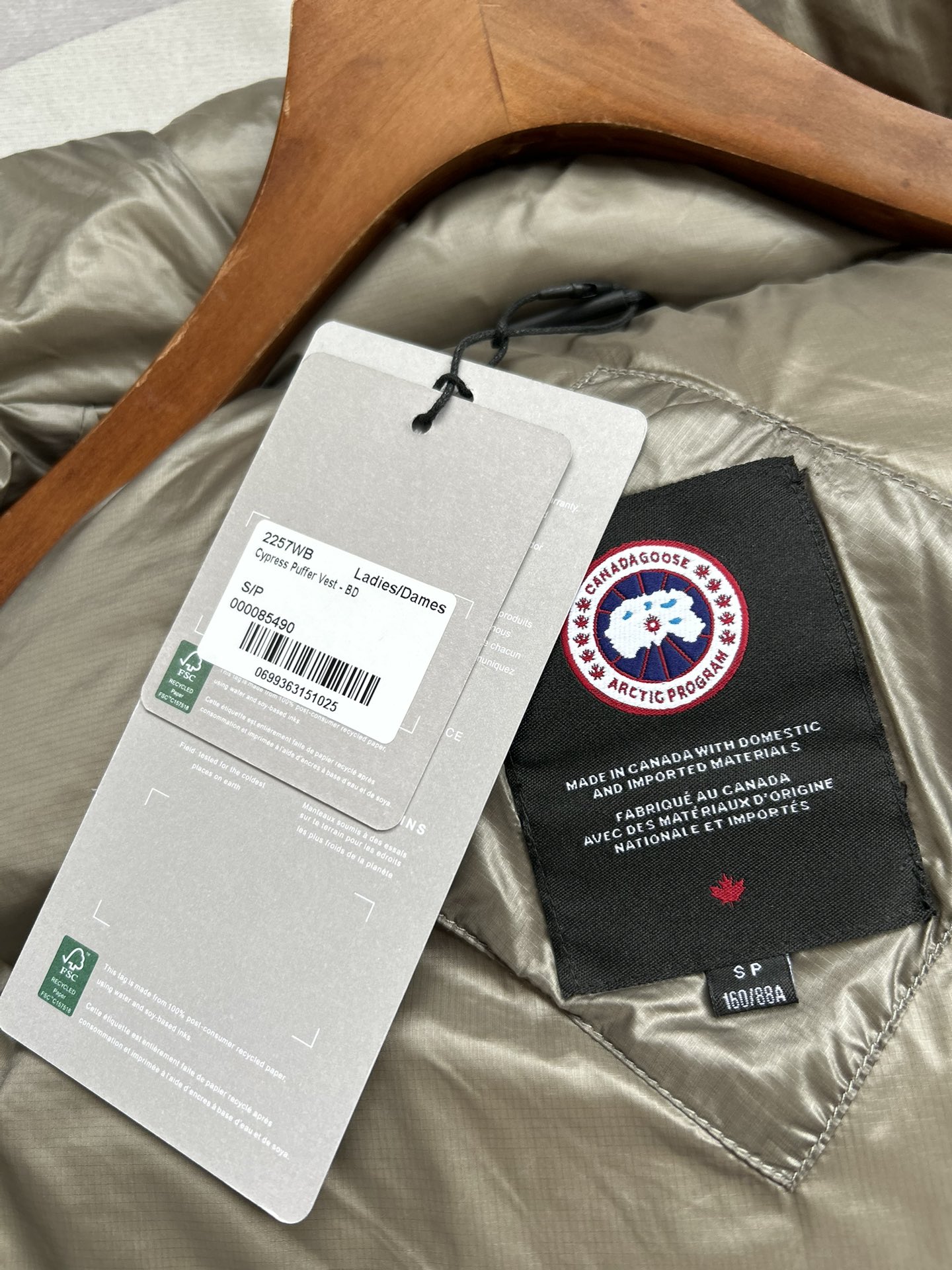 Canada Goose E2257WB Cypress Women Winter Vest Size XS-XL