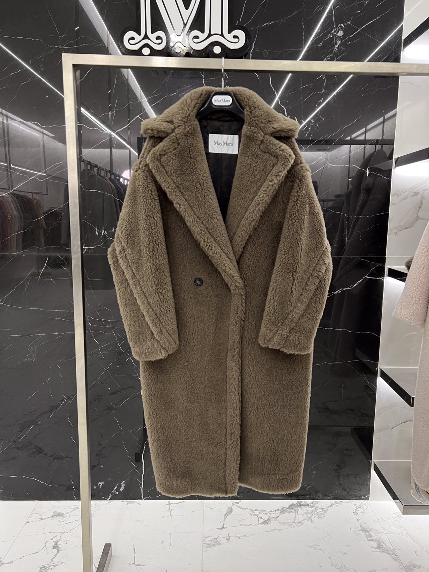 Max Mara Teddy fur long coat Size XS-M