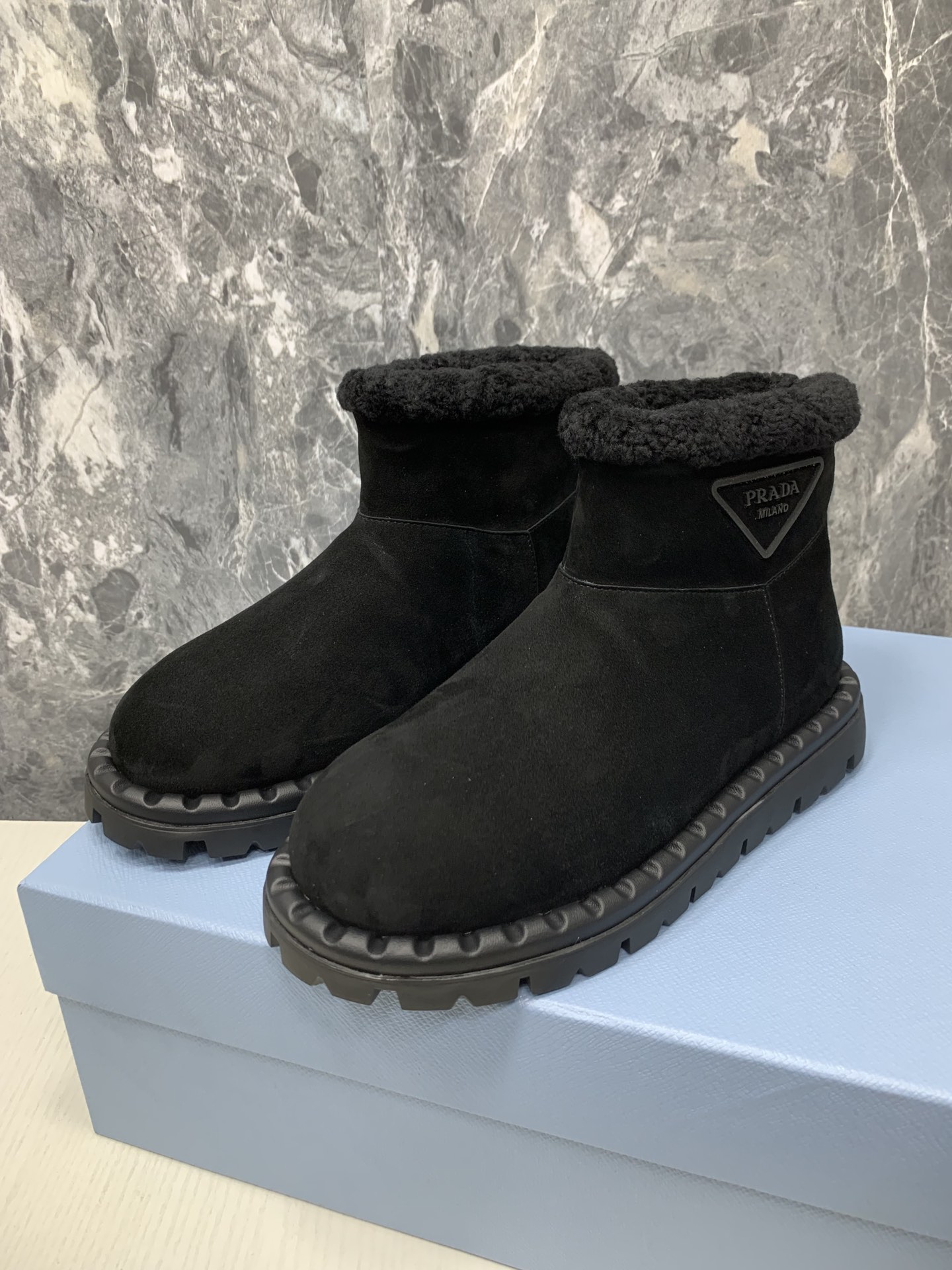 Prada Women Snow Boots Black Size 36-41