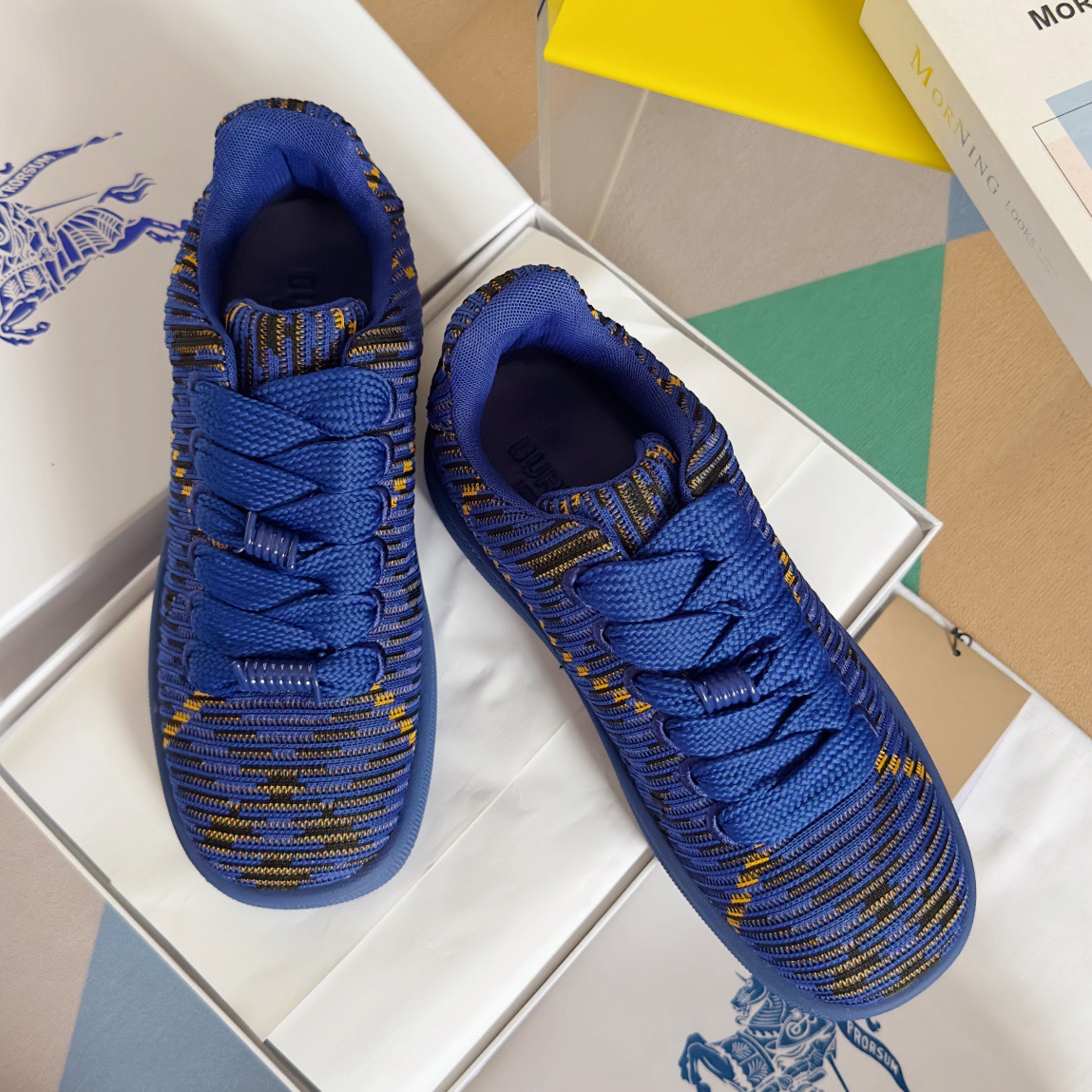 Burberry 2024 New Check Knit Box Sneaker Size 36-45