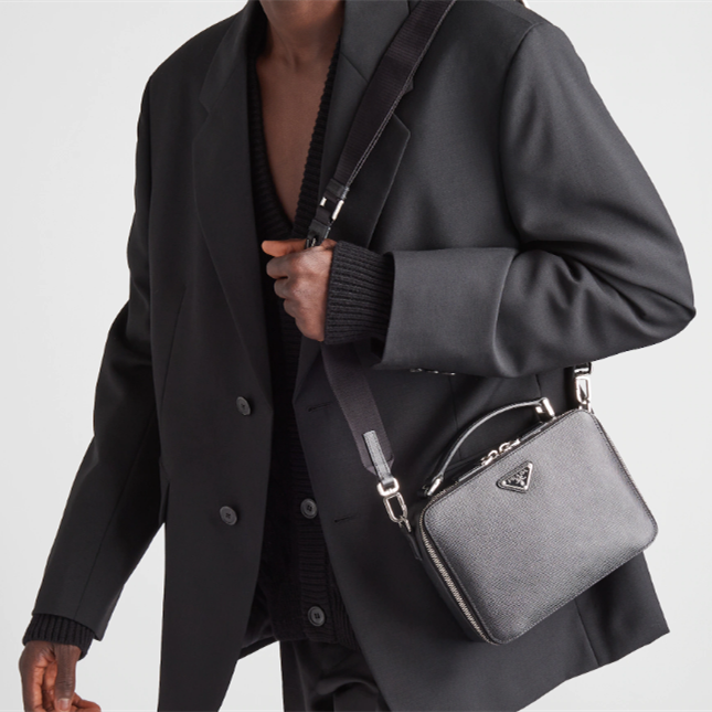 Prada 2VH069 Brique Leather Bags for Men Size 22*16*6cm