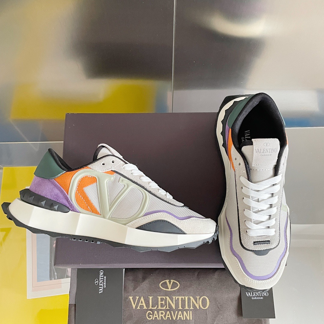 Valentino Netrunner Fabric Sneaker Size 36-45   4-Color
