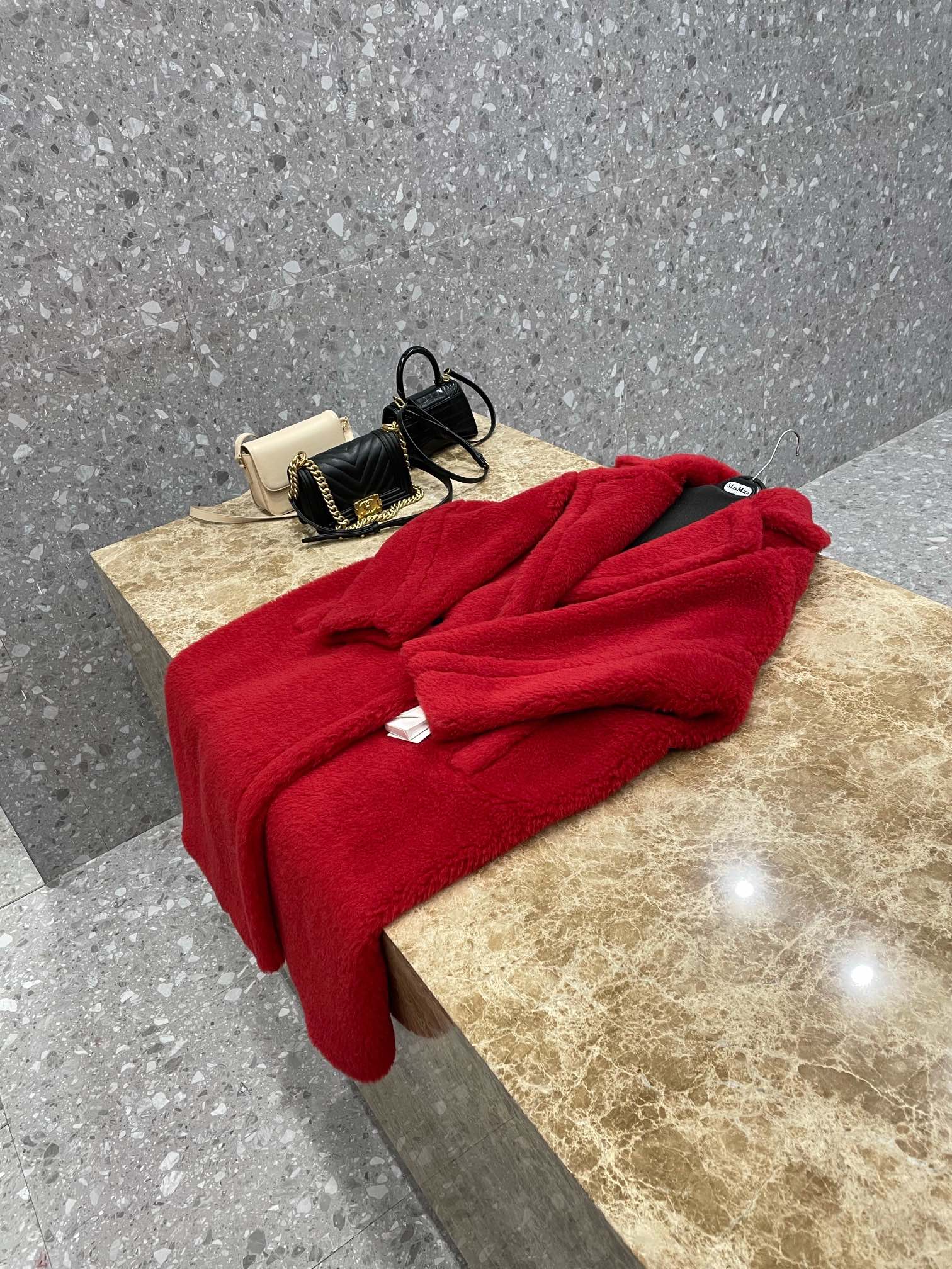 Max Mara Teddy fur long coat Size XS-M