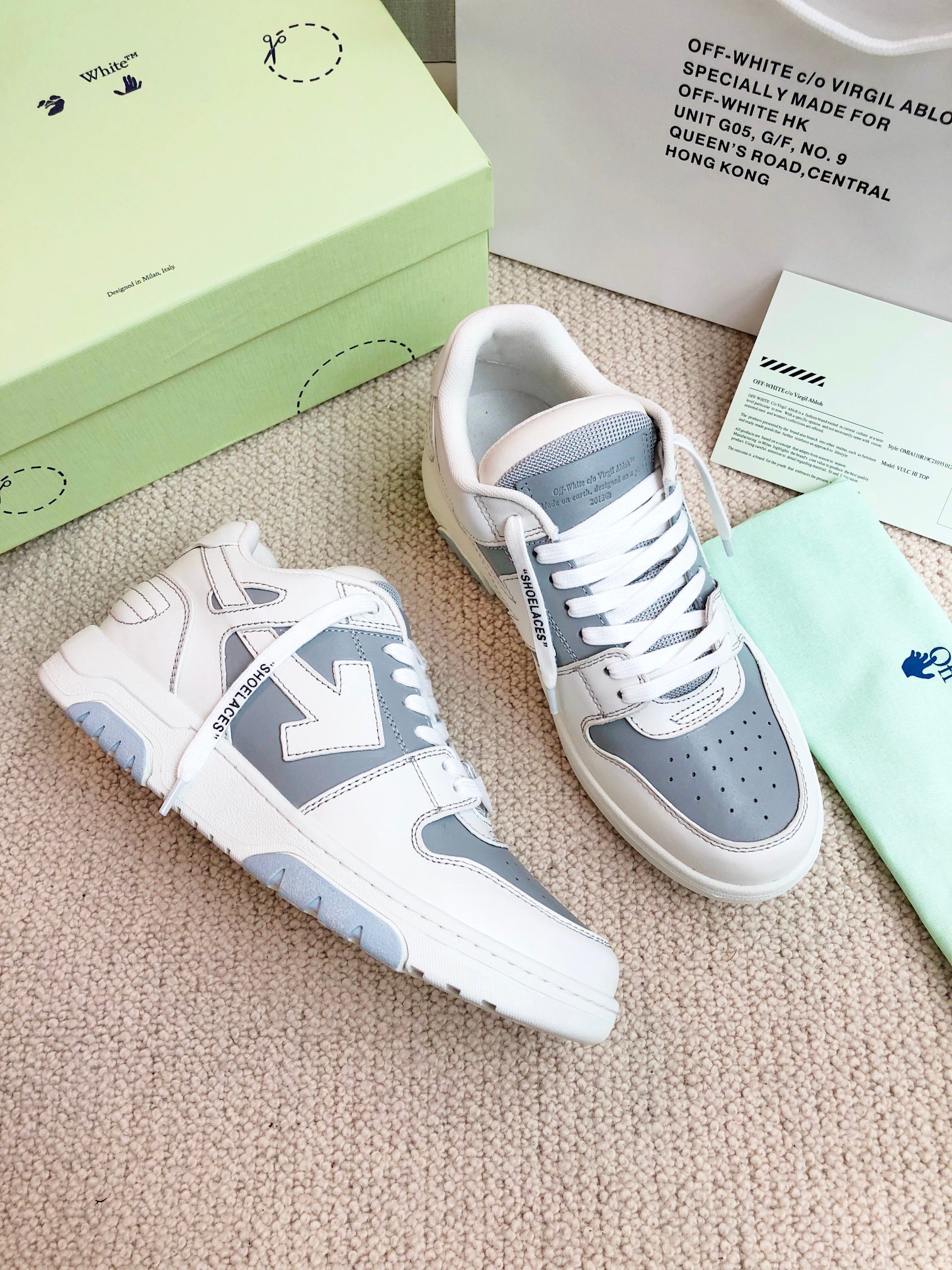 OFF White Out of Office Calf Leather Sneaker Size 36-45