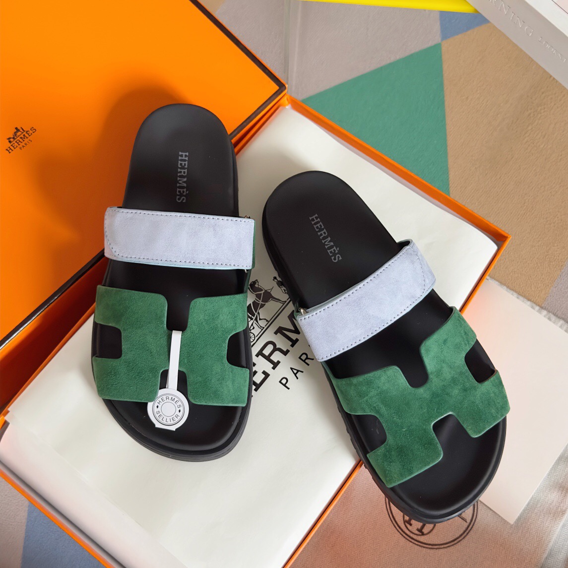 Hermes chypre Slippers Size 36-45
