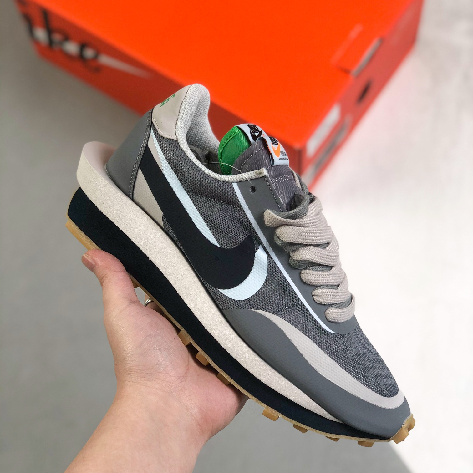 Nike x Sacai LDV Waffle Sneakers Shoes Black Mens/Women 36 - 46