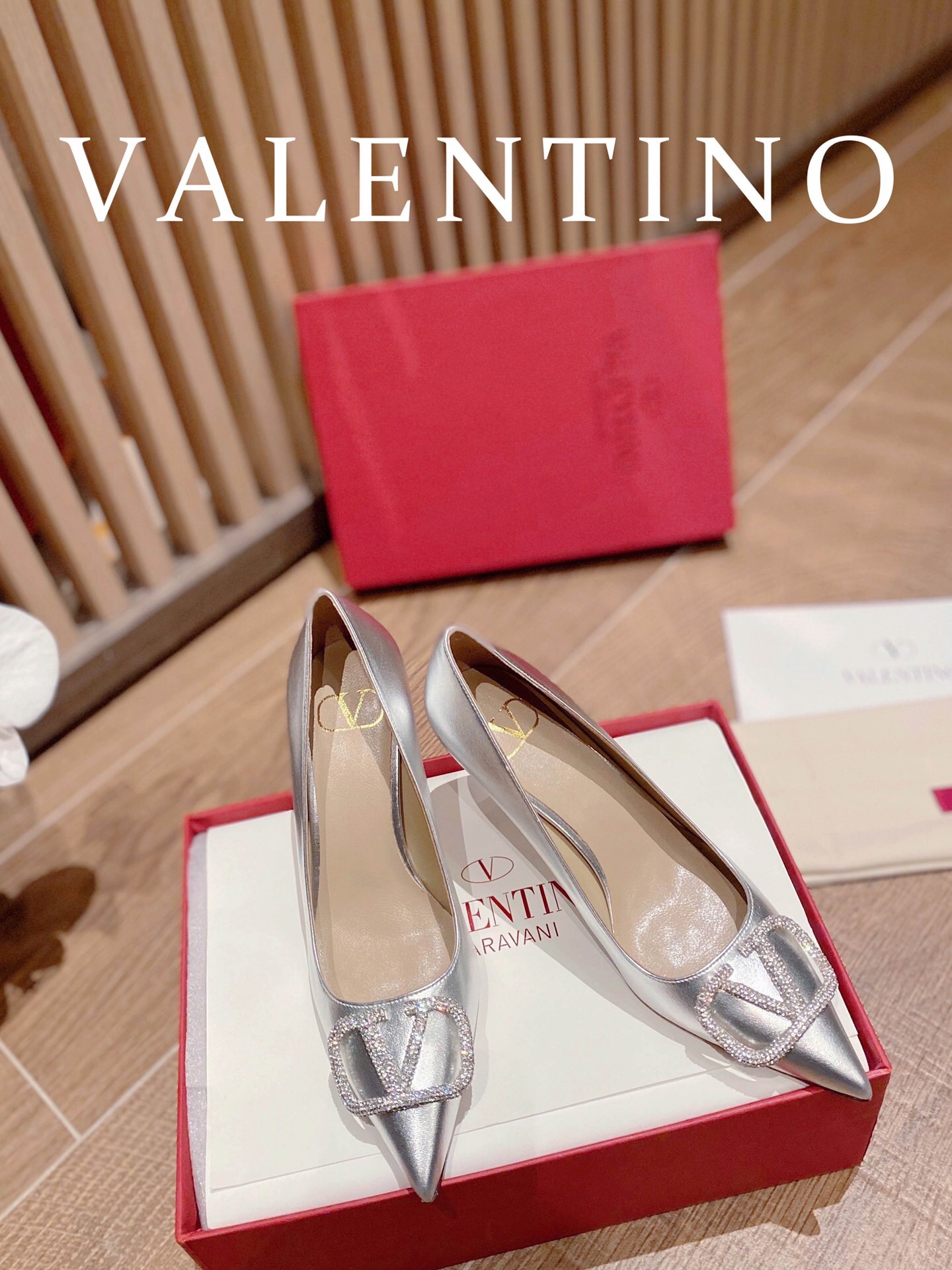 Valentino Vlogo Signature Satin Slingback Pumps Size 35-41 4-Color
