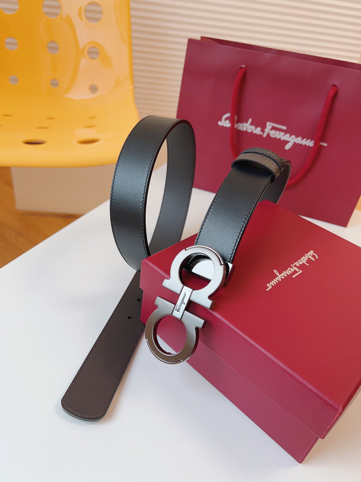 Ferragamo Men Belt Width 3.5cm