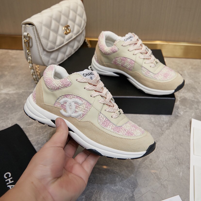 Chanel 2024 New Coton Tweed Sneaker Size 36-46