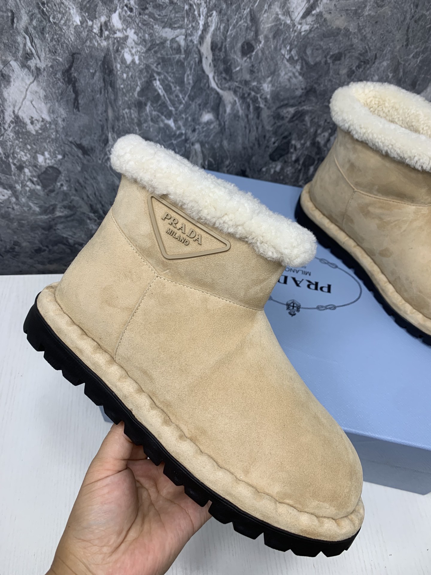 Prada Women Snow Boots Brown Size 36-41