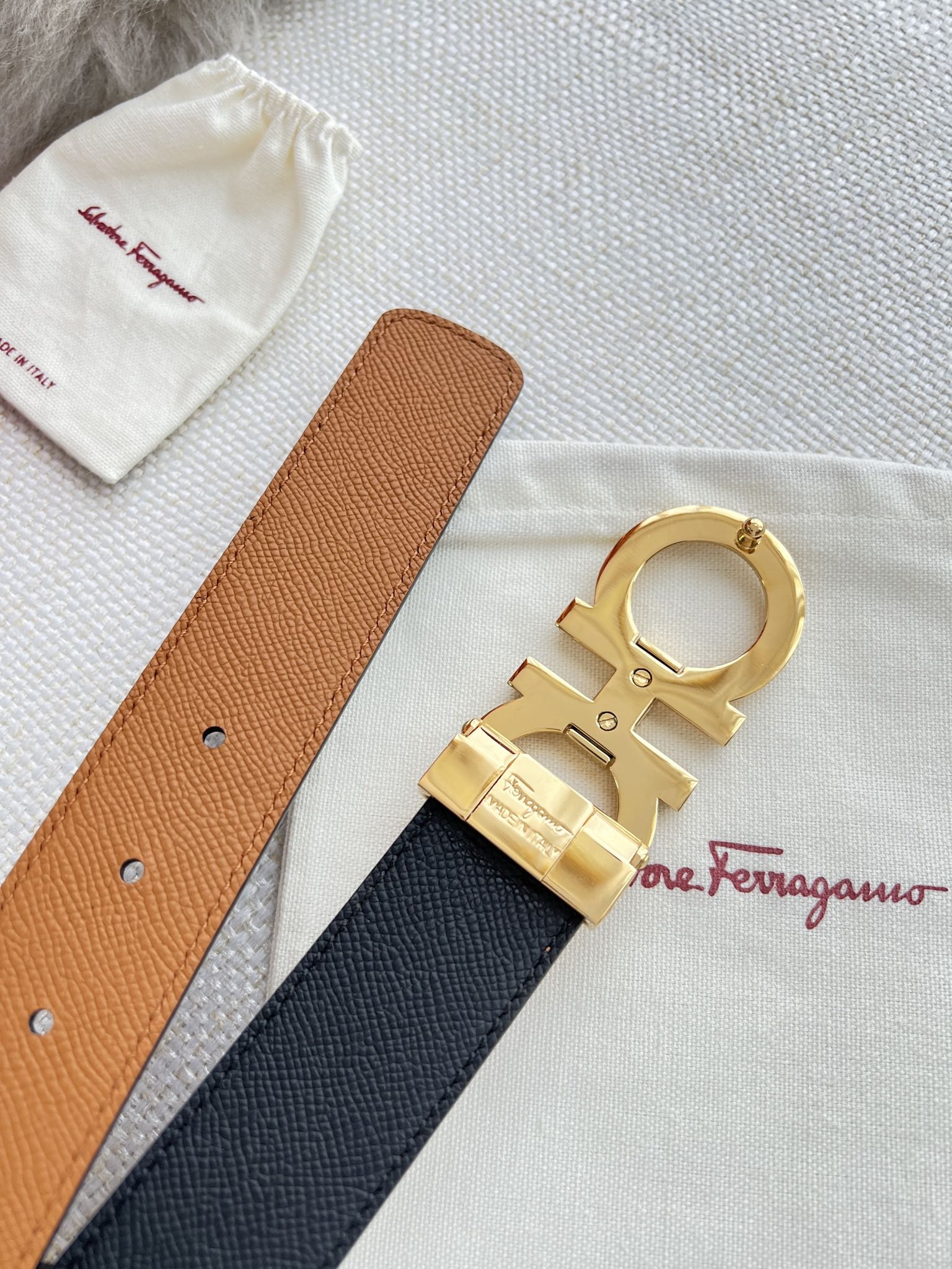Ferragamo Men Belt Width 3.5cm