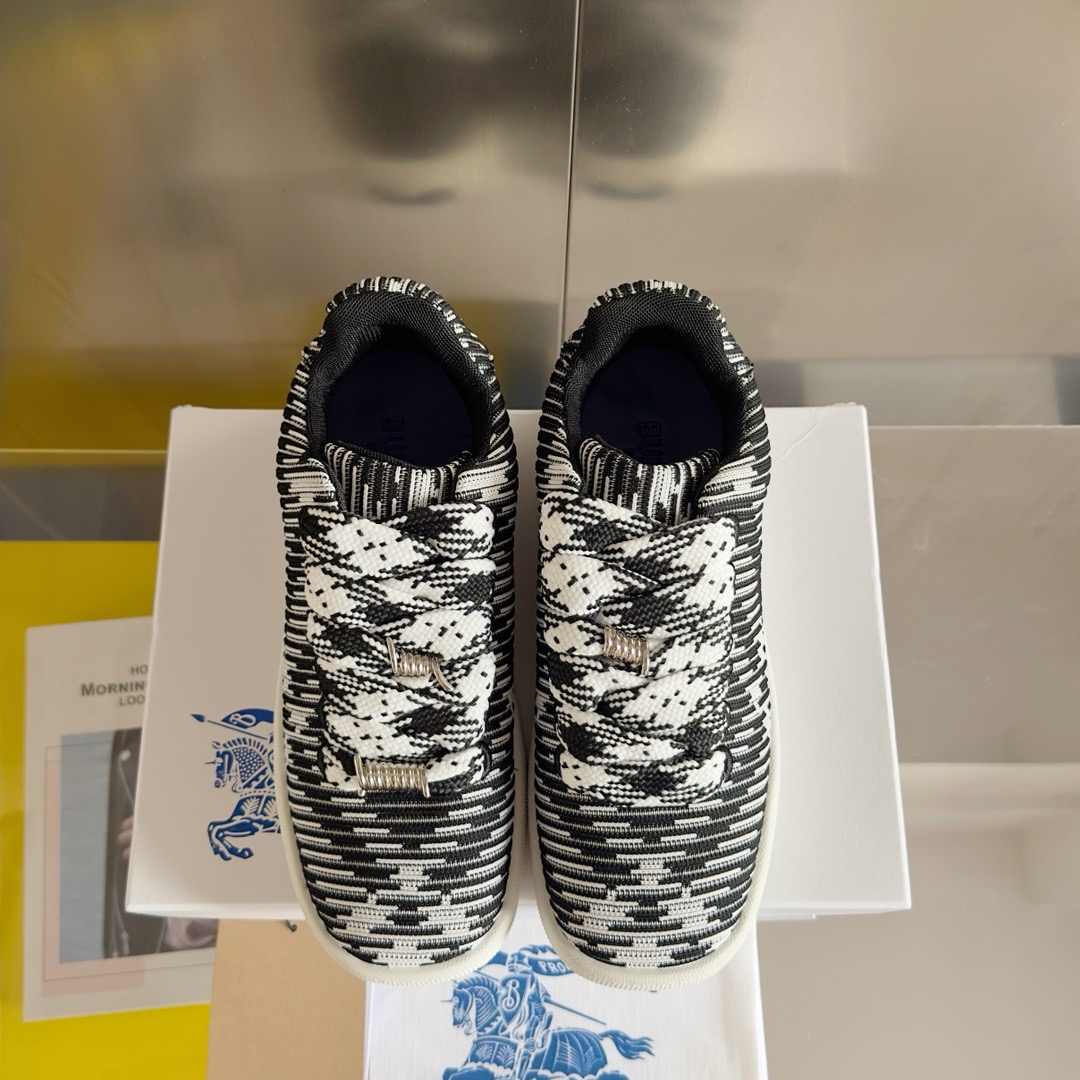 Burberry 2024 New Check Knit Box Sneaker Size 36-45