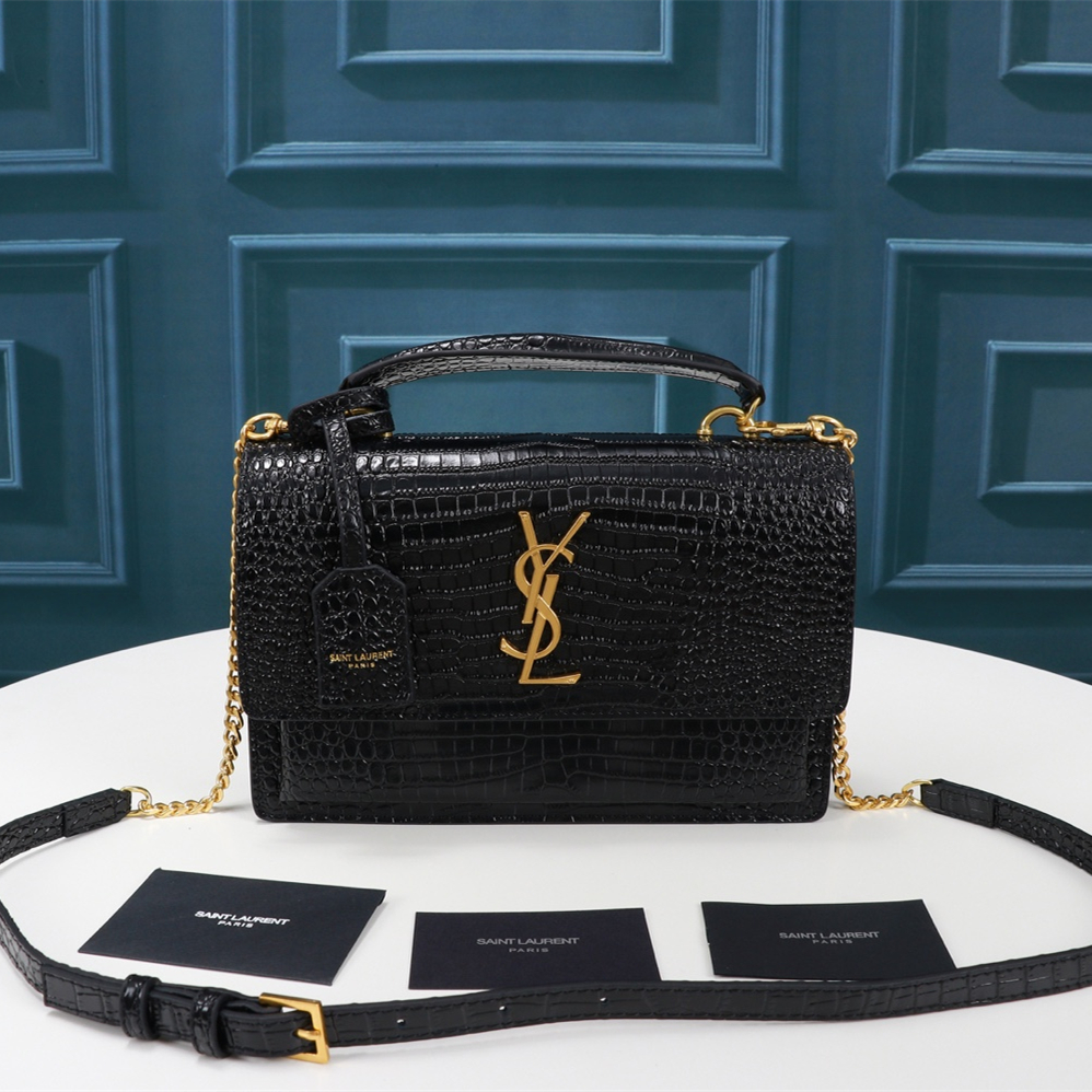 YSL Medium Sunset Women Shoulder Bags Size 25*18*5cm