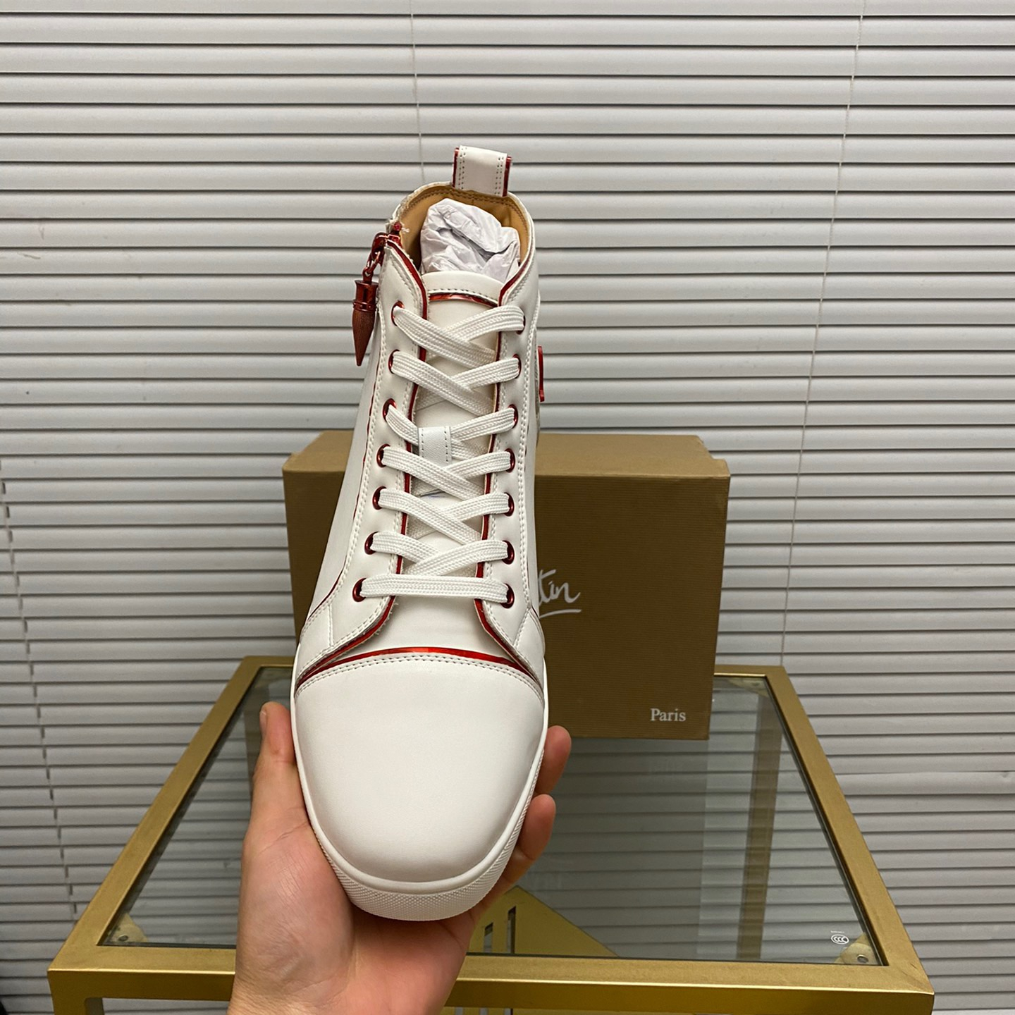 Christian Louboutin Louis the Lips High-Top Sneaker Size 36-46