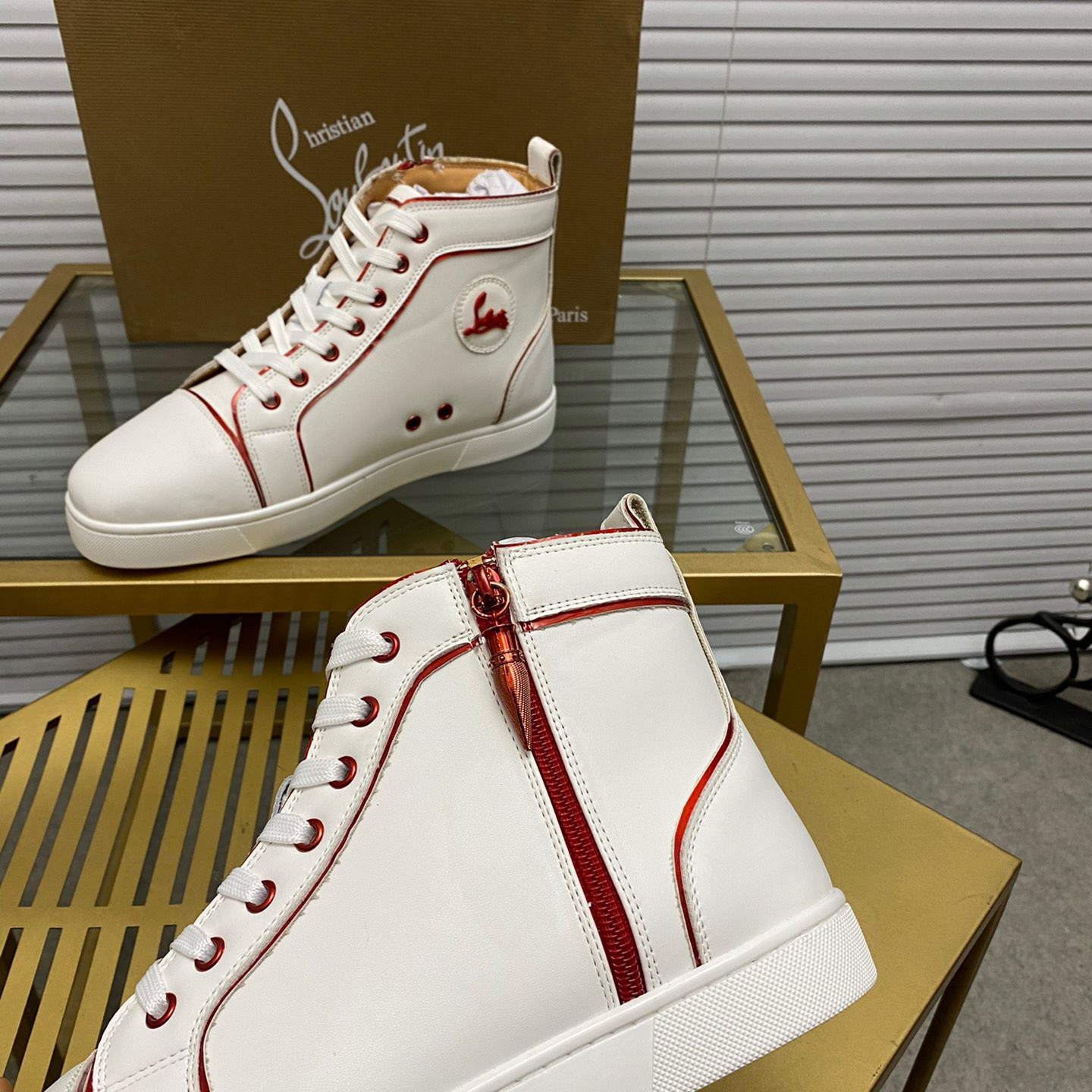 Christian Louboutin Louis the Lips High-Top Sneaker Size 36-46
