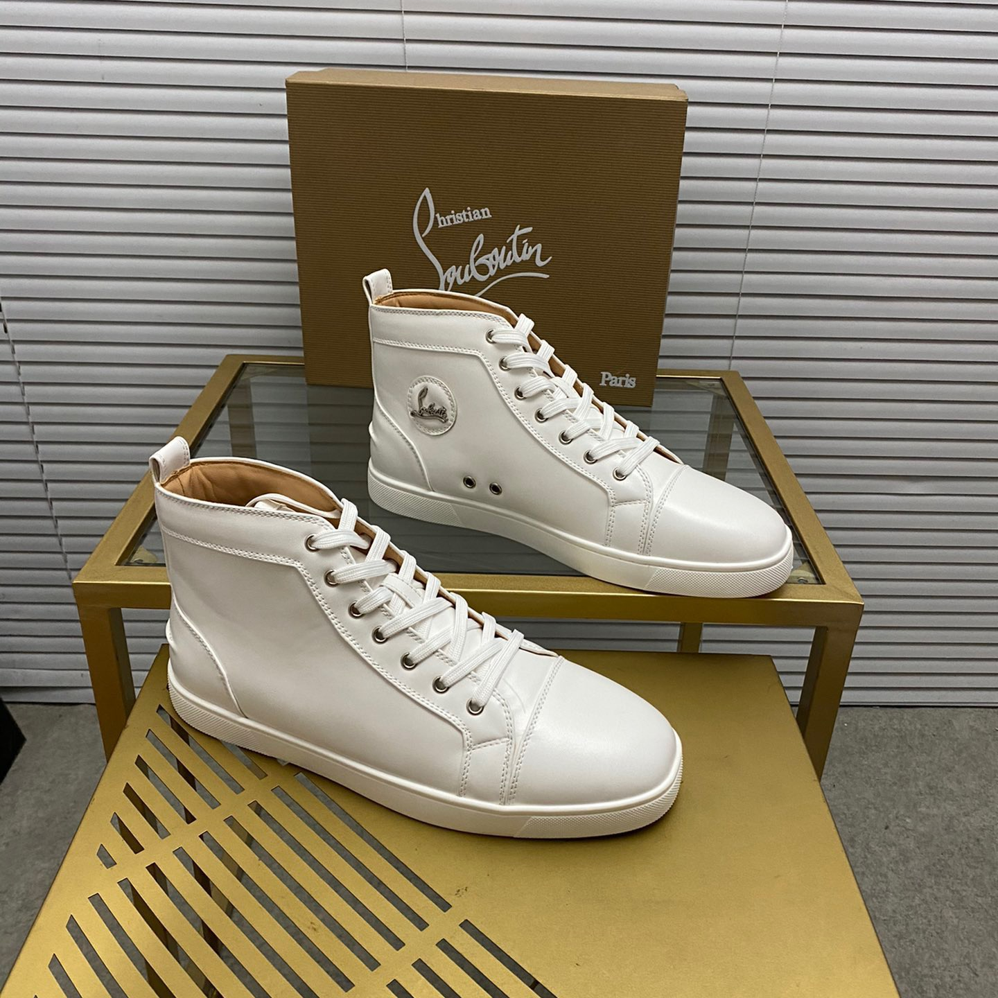 Christian Louboutin Louis High-Top Sneaker Size 36-46  8-Color