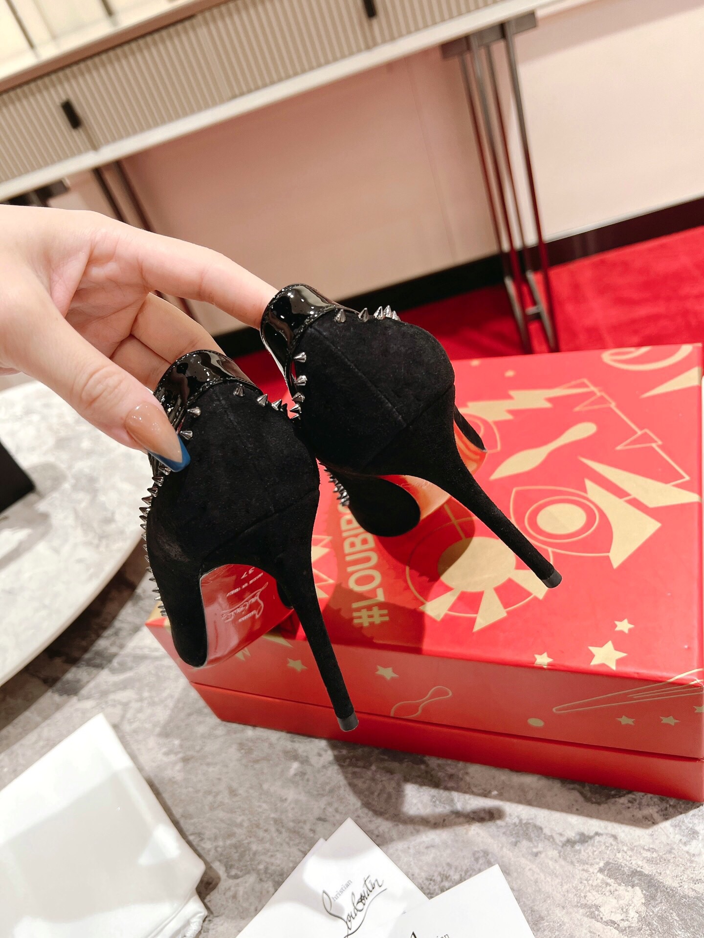 Christian Louboutin Duvette Spikes Pumps Size 35-41