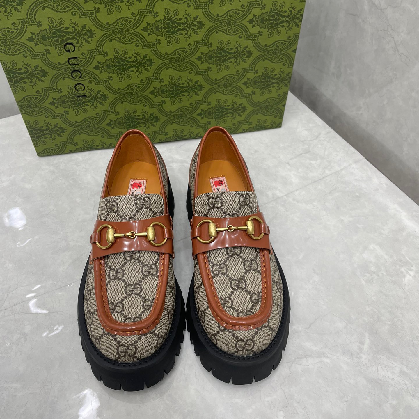 Gucci GG Lug Sole Loafers Size 35-41 3-Color