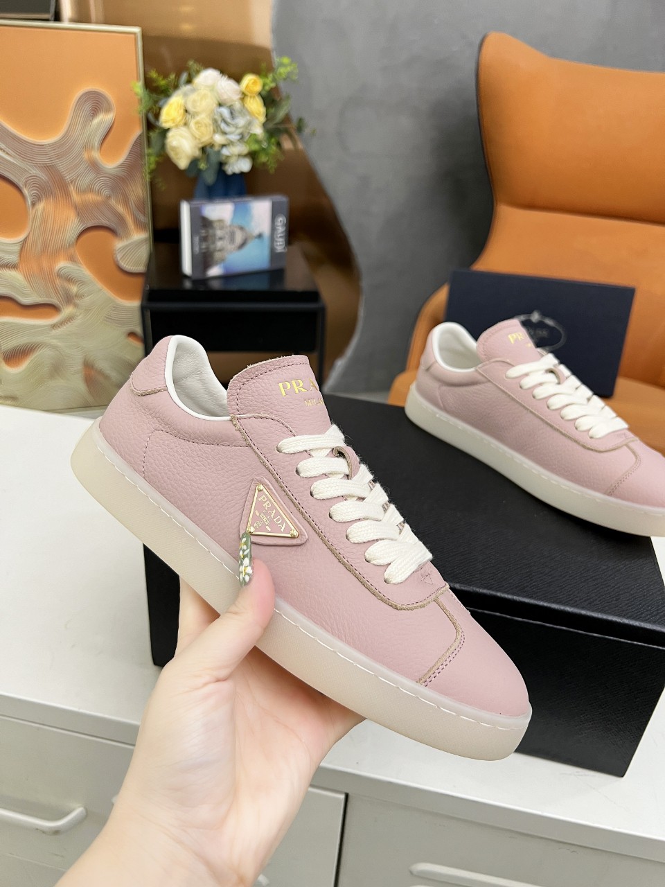 Prada Lane Deer Leather Sneakers Size 36-45