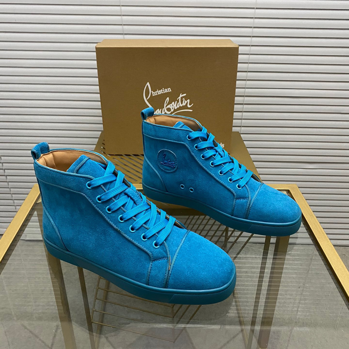 Christian Louboutin Louis High-Top Sneaker Size 36-46  7-Color