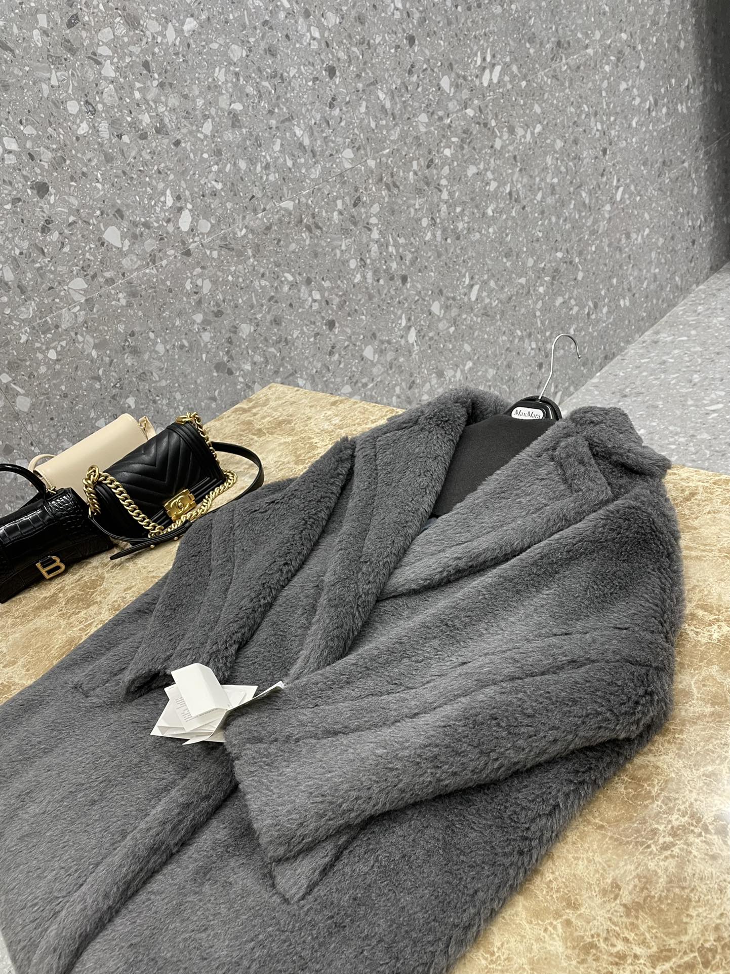 Max Mara Teddy fur long coat Size XS-M