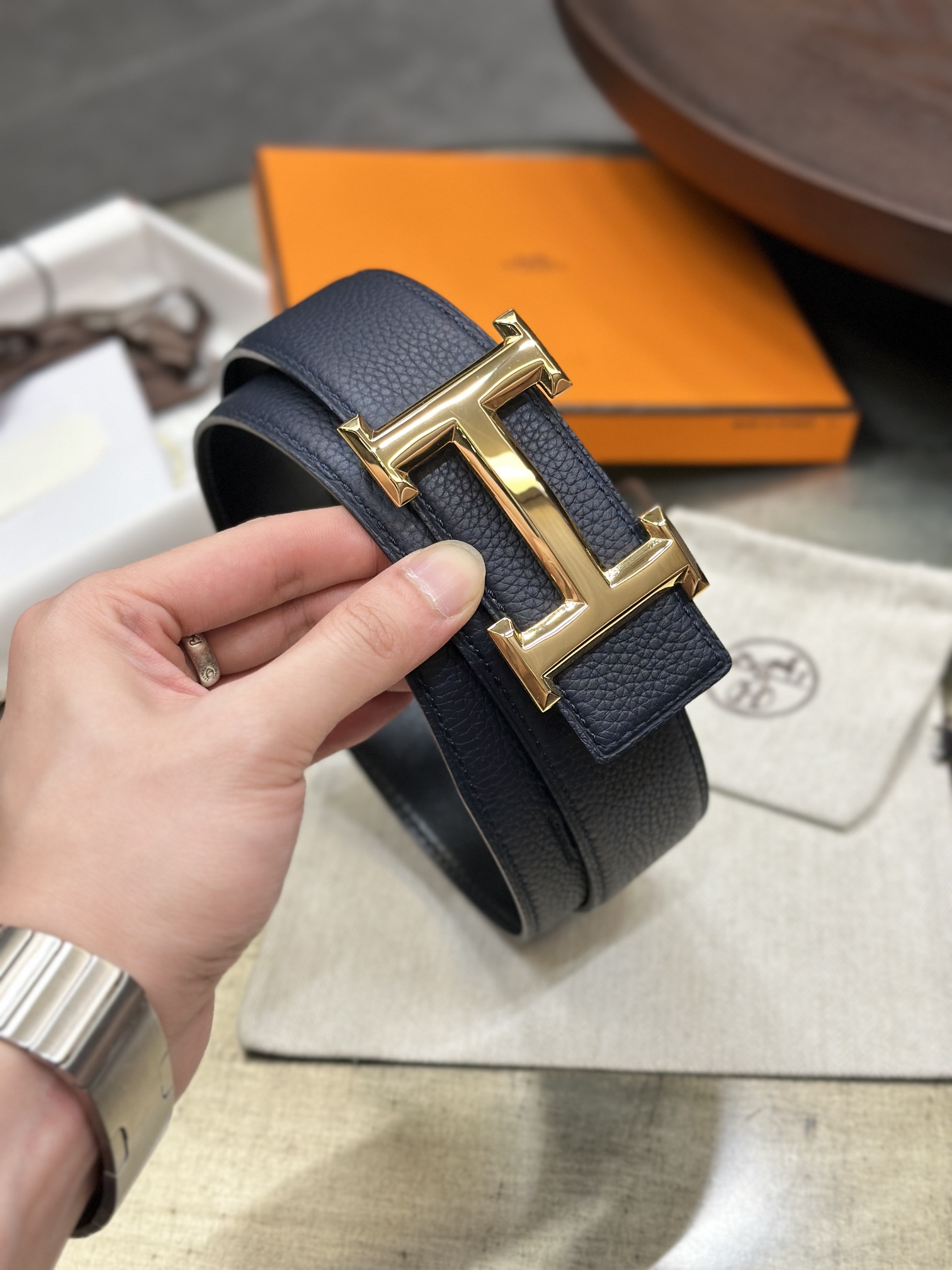 Hermes Men Belt Width 3.8cm